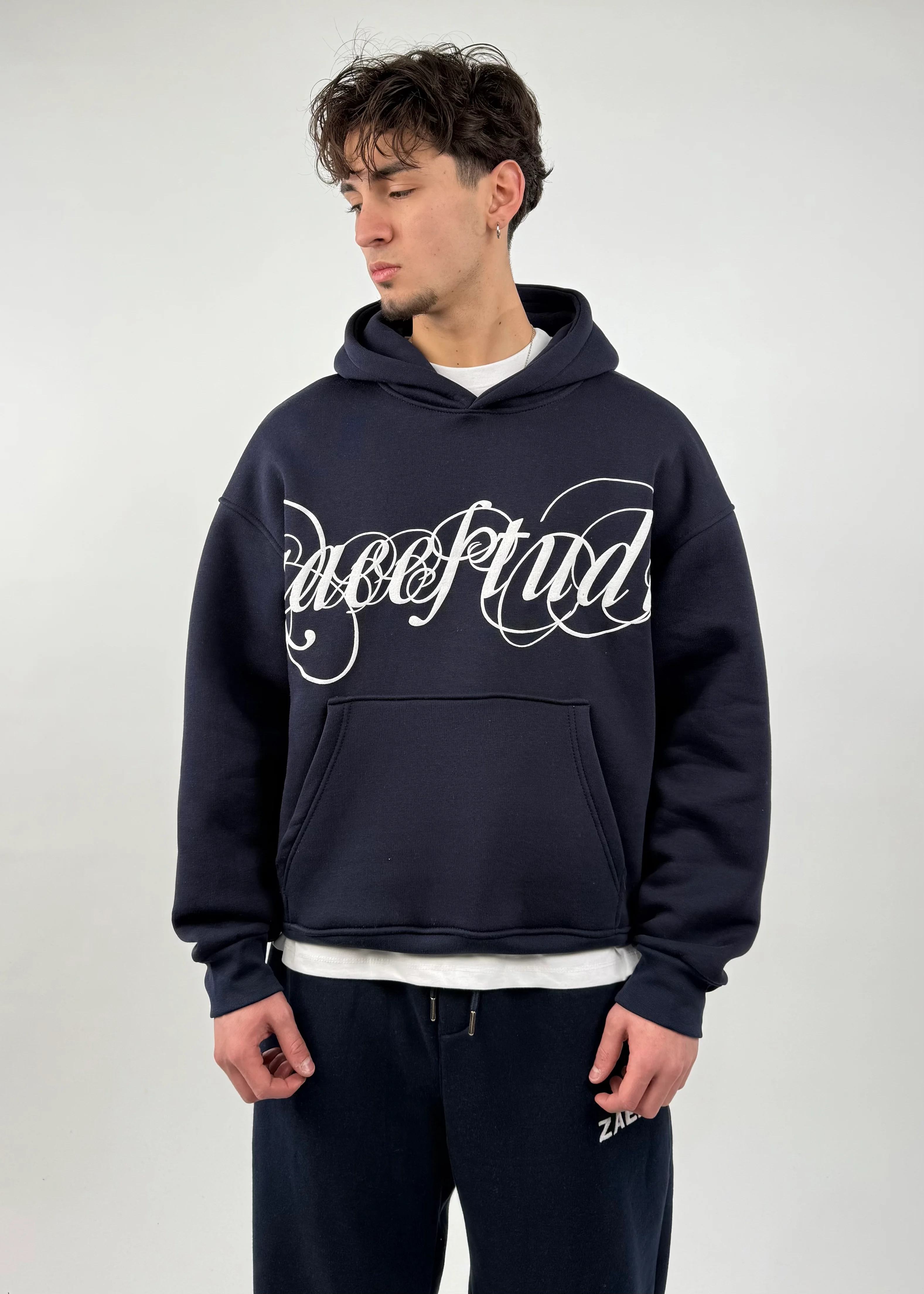 ZAEE Font Baskılı Oversize Hoodie