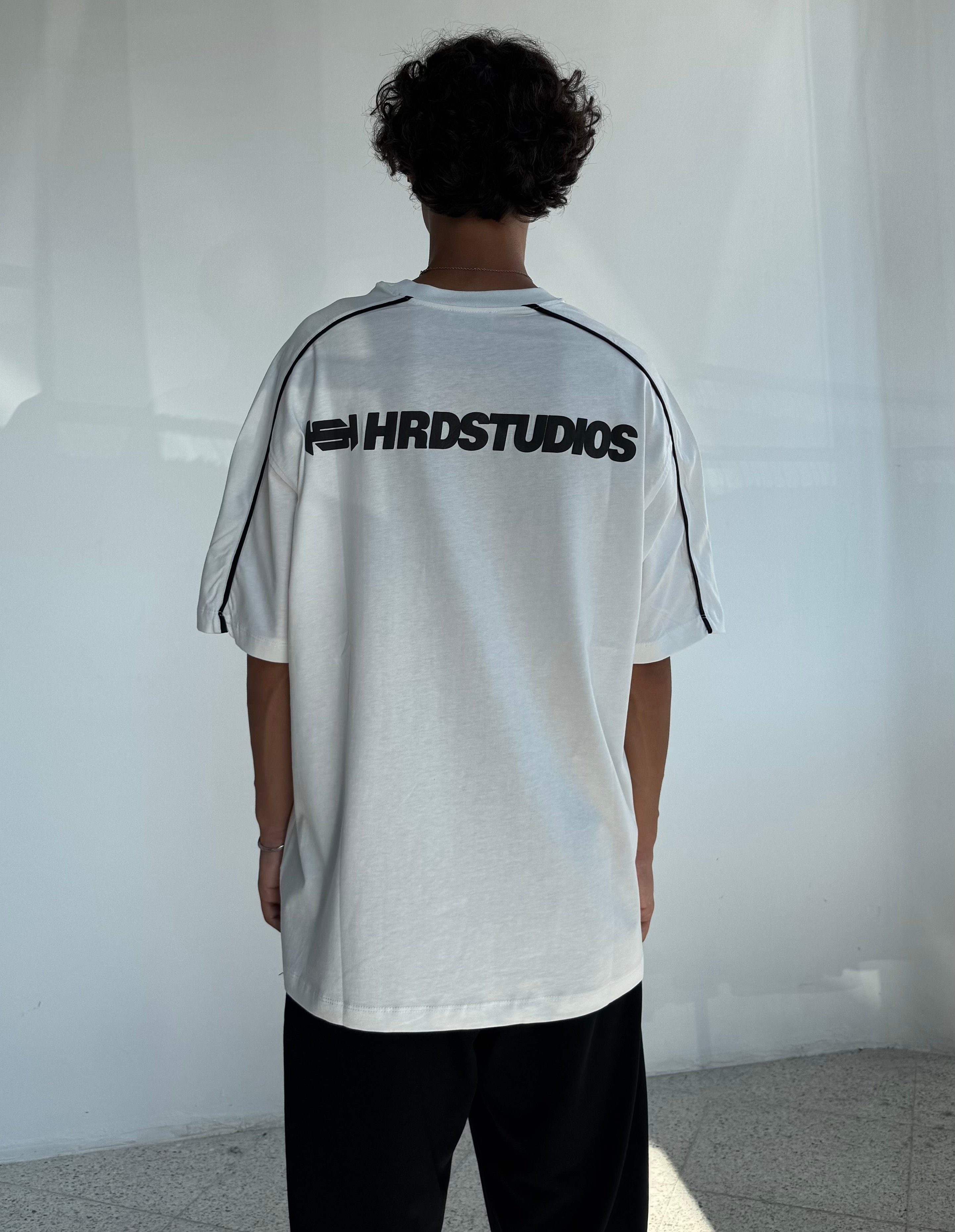 HRDSN Baskılı Biye Geçişli Oversize Tişört 