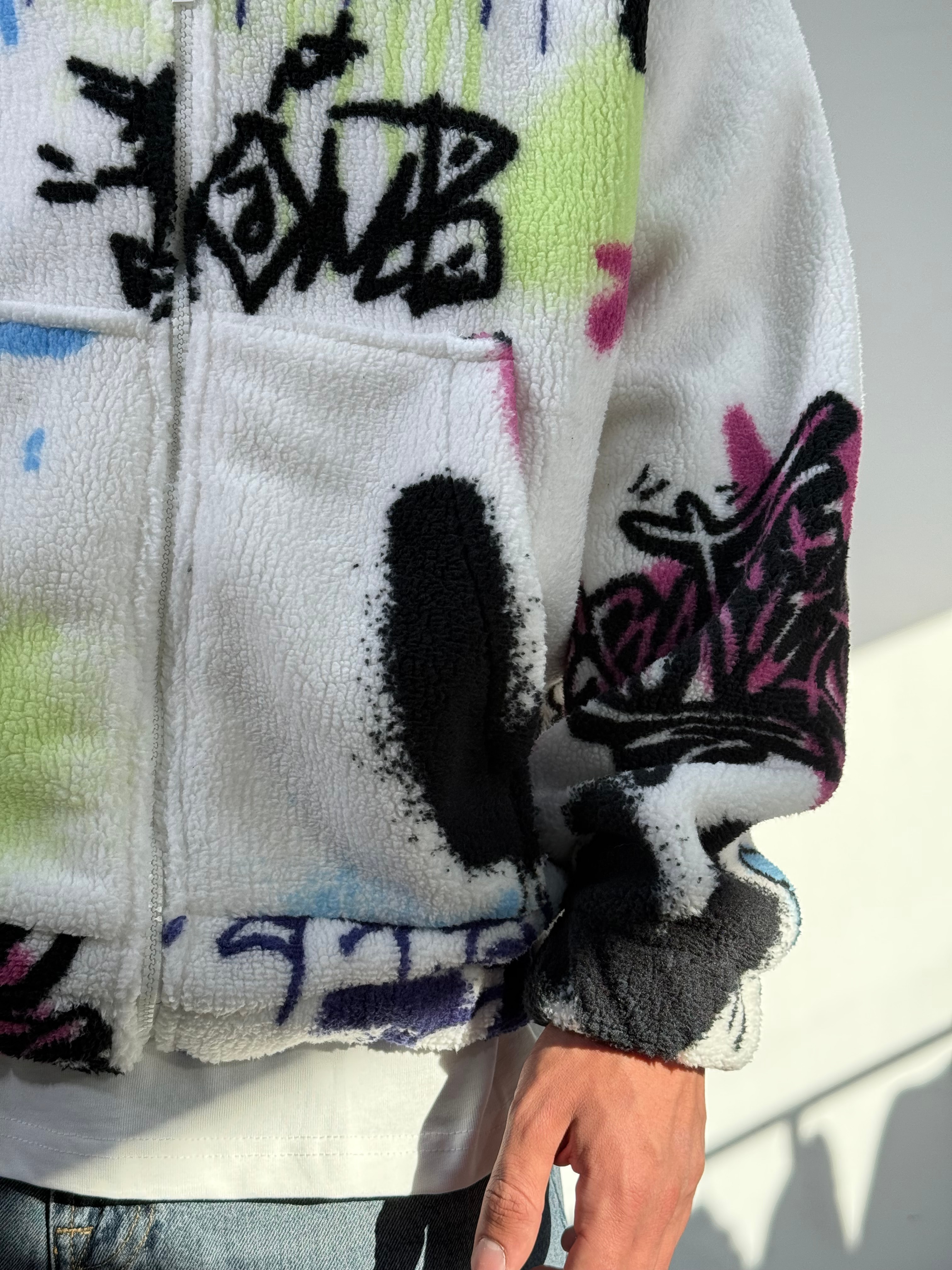 Renkli Oversize Premium Peluş Mont