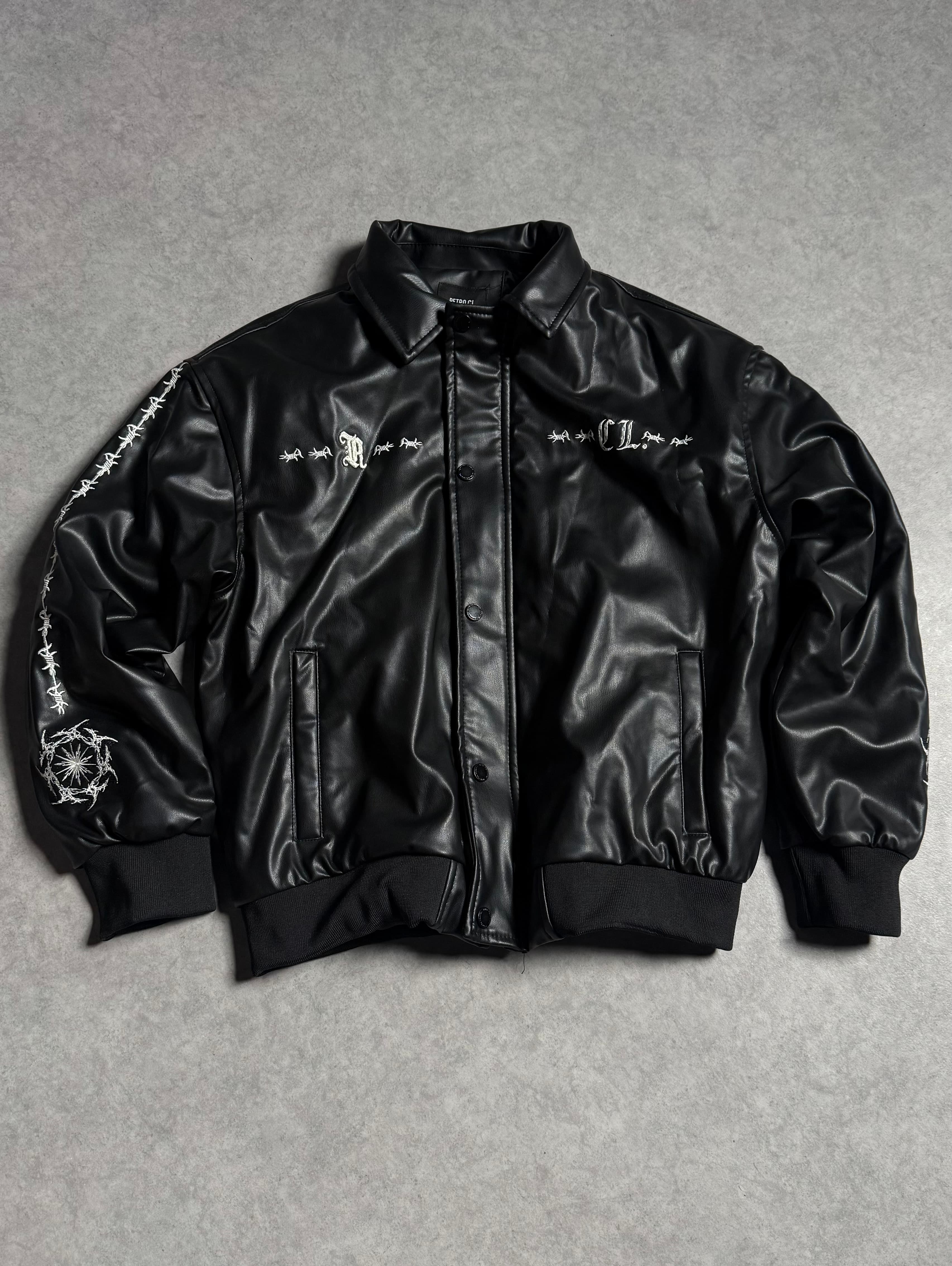 Nakışlı Özel Seri Premium Oversize unisex Deri Ceket 