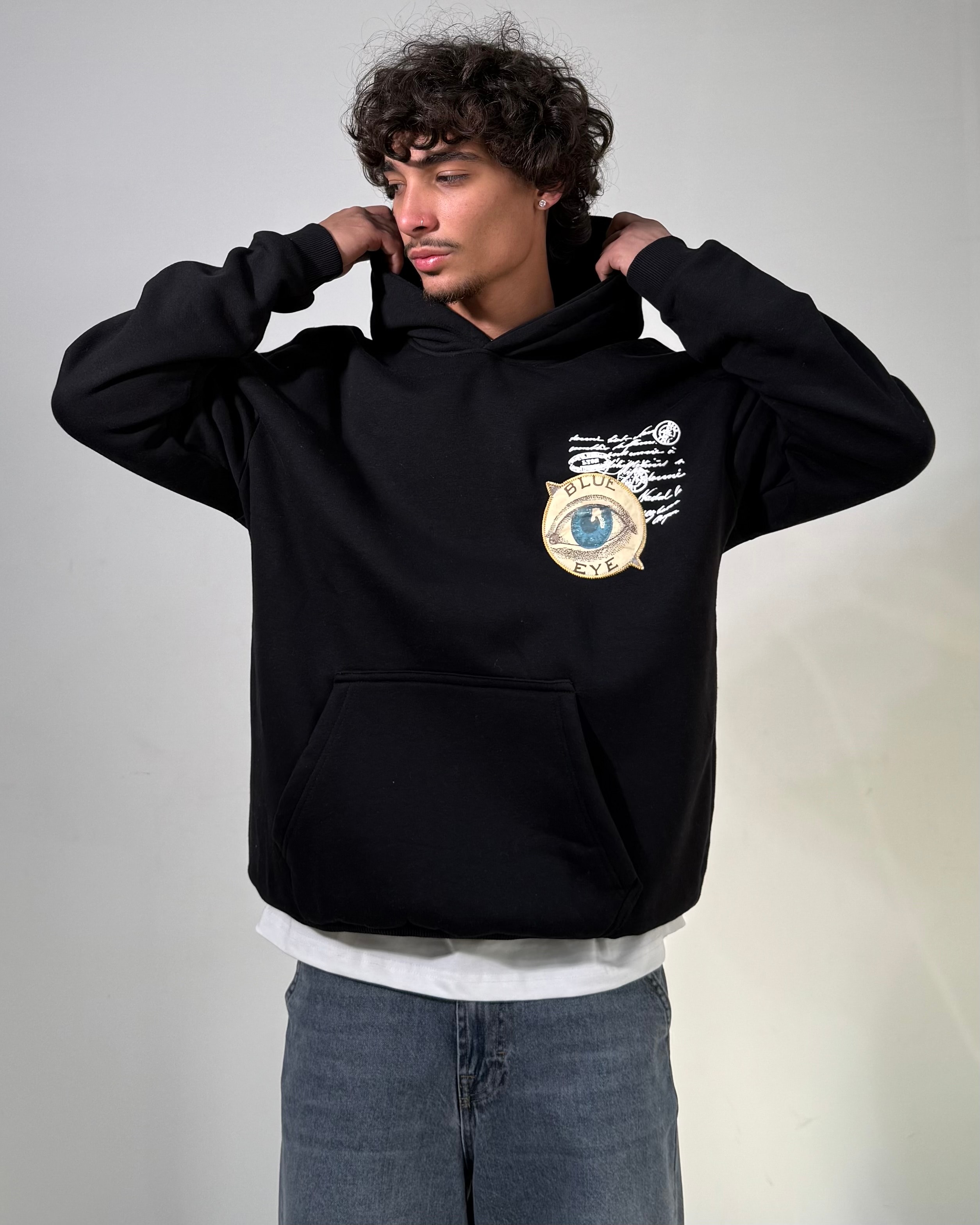 Blue Eye Nakışlı Premium Oversize Sweatshirt