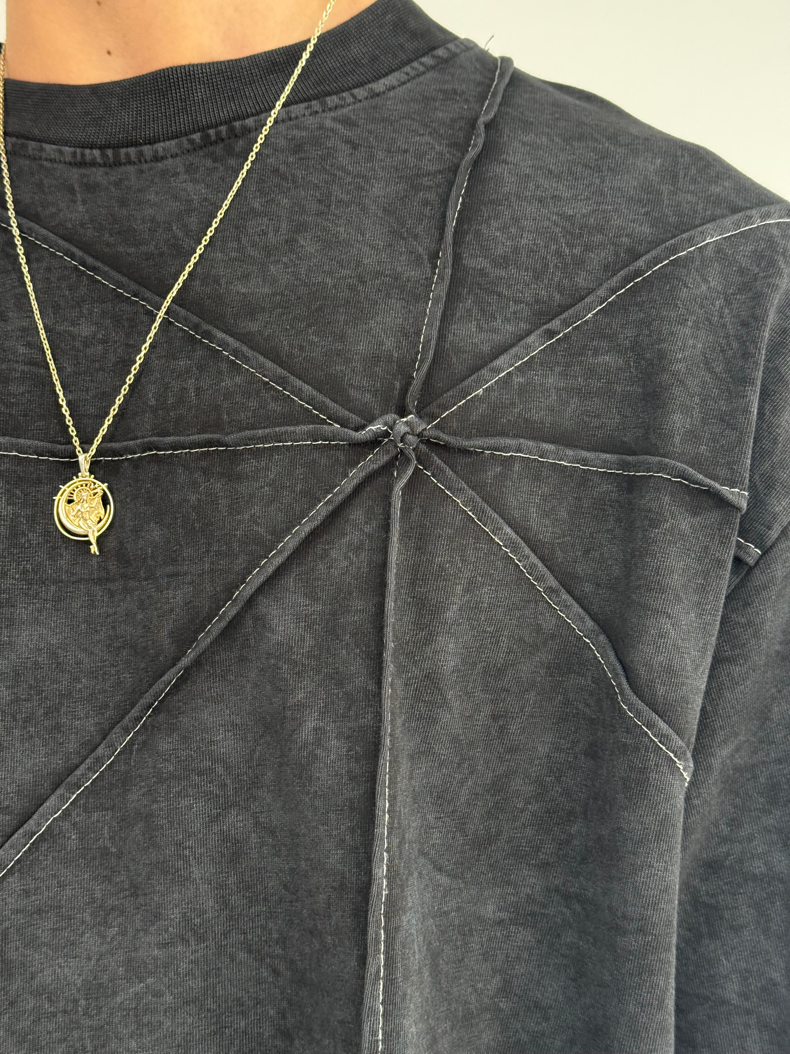 Detaylı oversize Yıkamalı Tişört