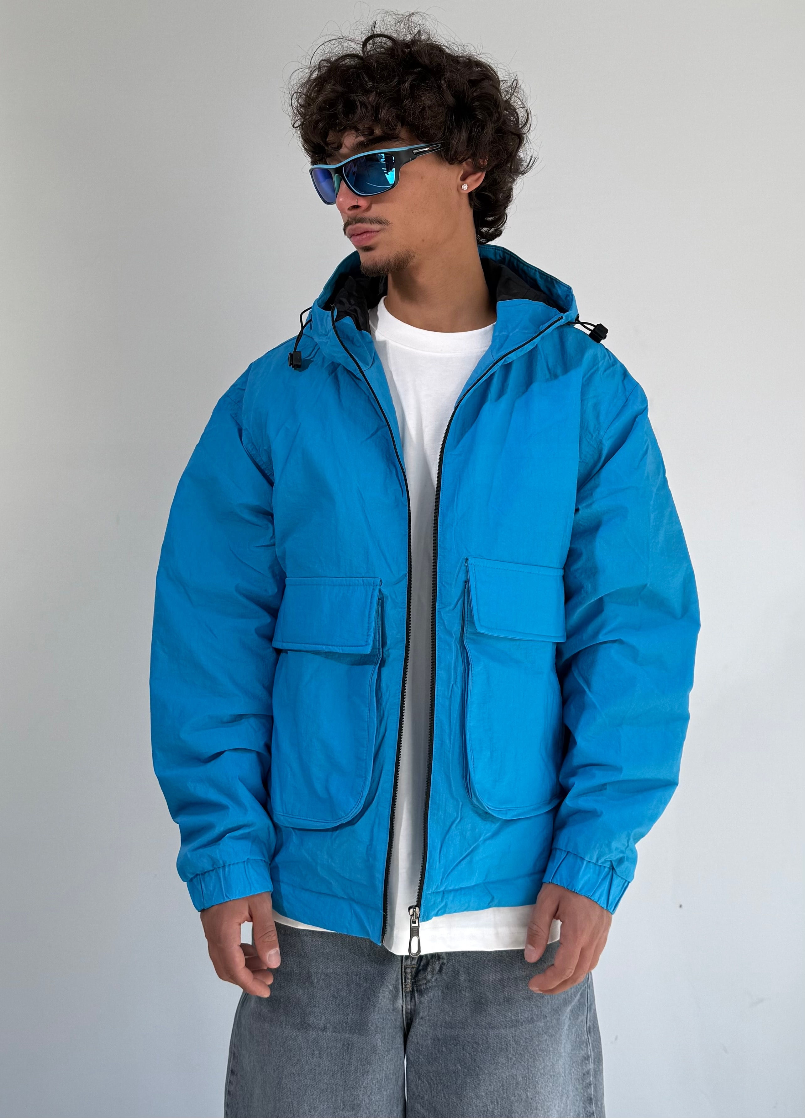 RainGuard Oversize Ceket - Mavi