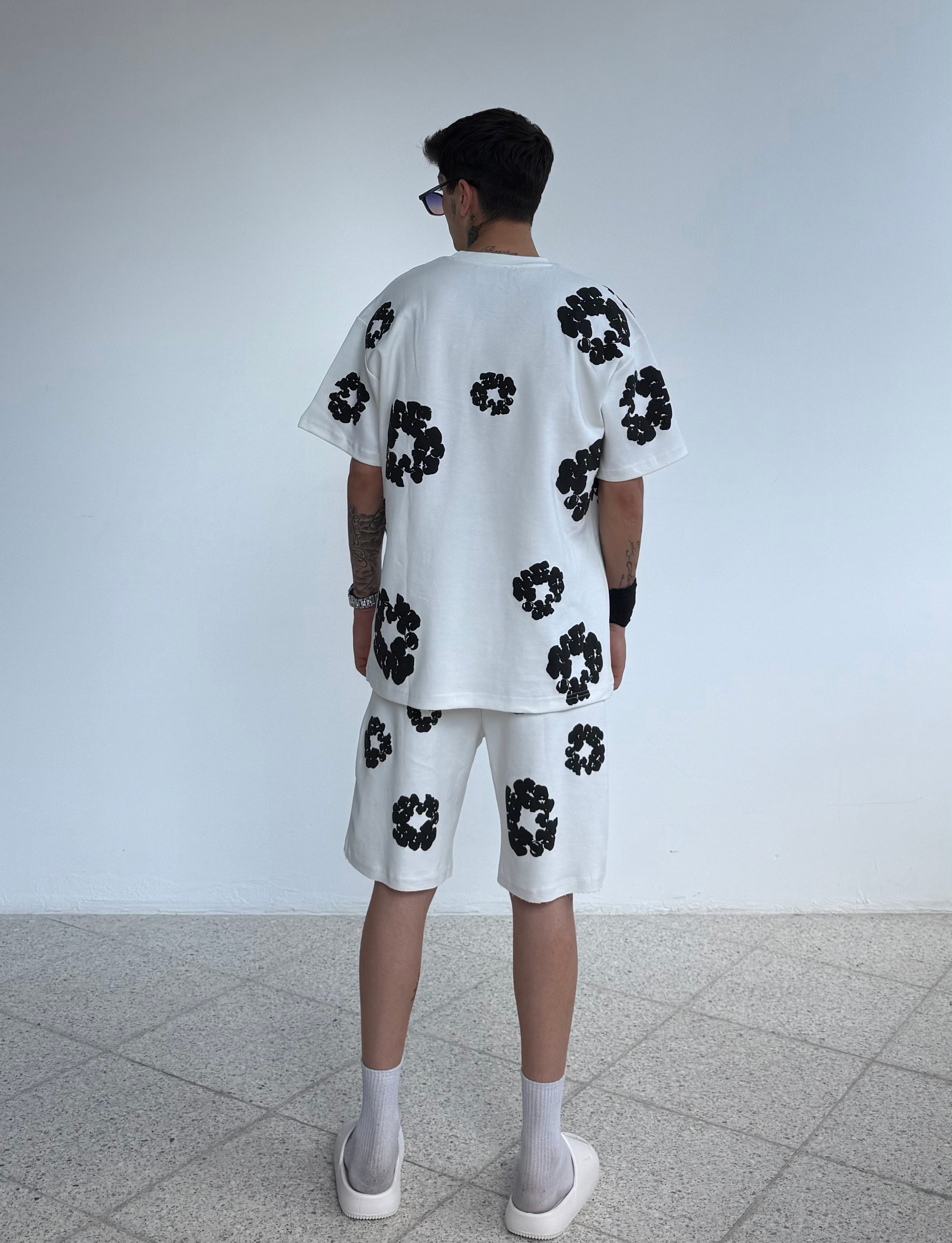 D.Tears Baskılı Oversize Şort Takımı