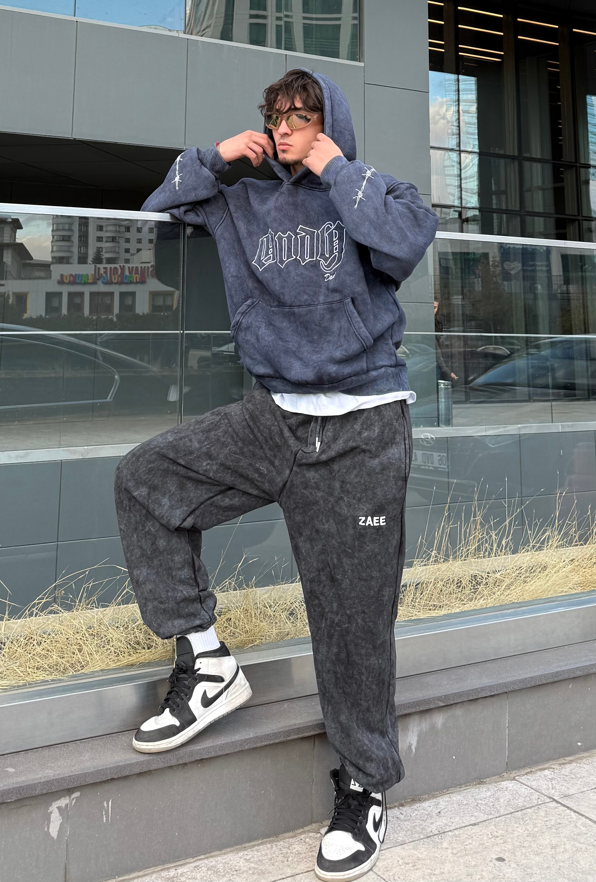 Acid Wash Andy Nakışlı Oversize Premium 