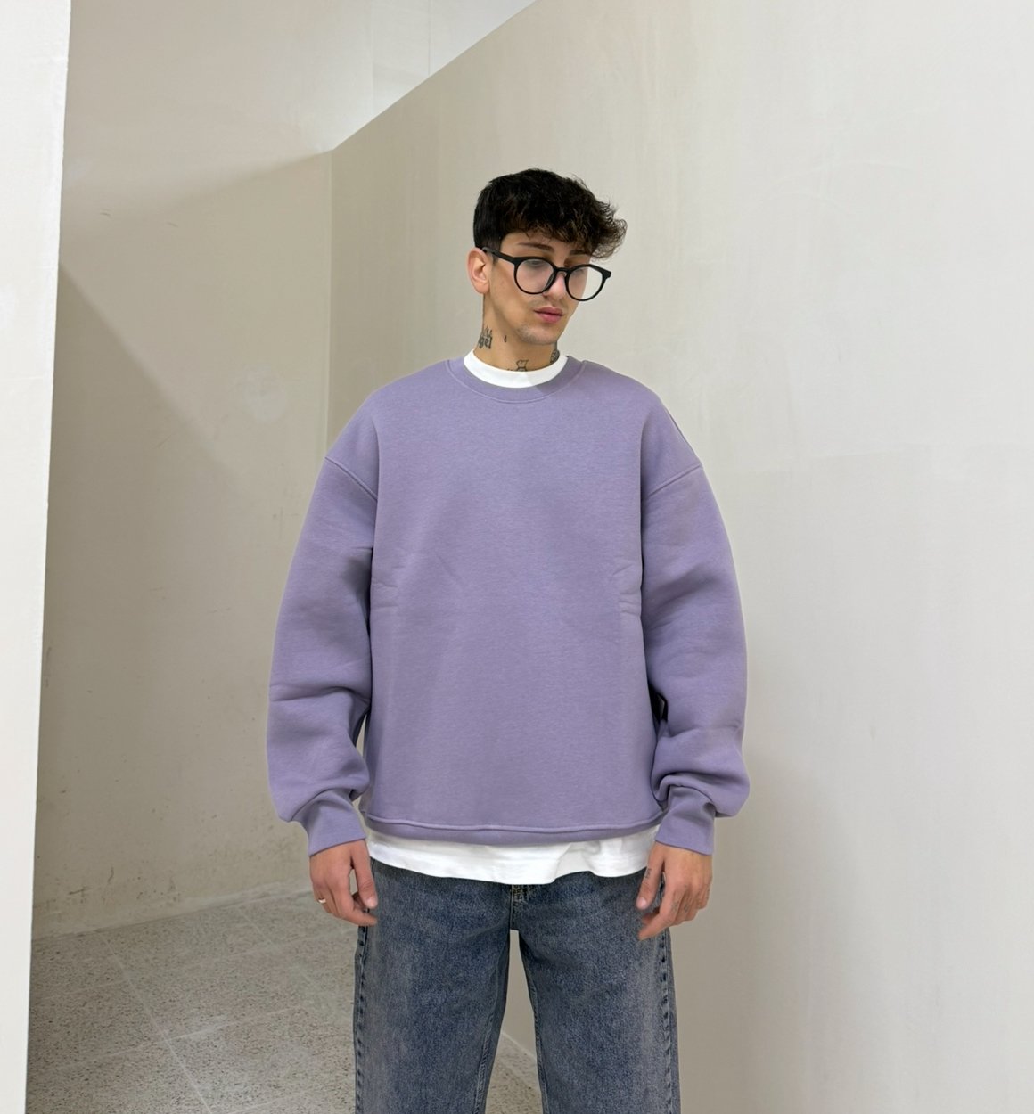 Basic Oversize Sweat - Mor