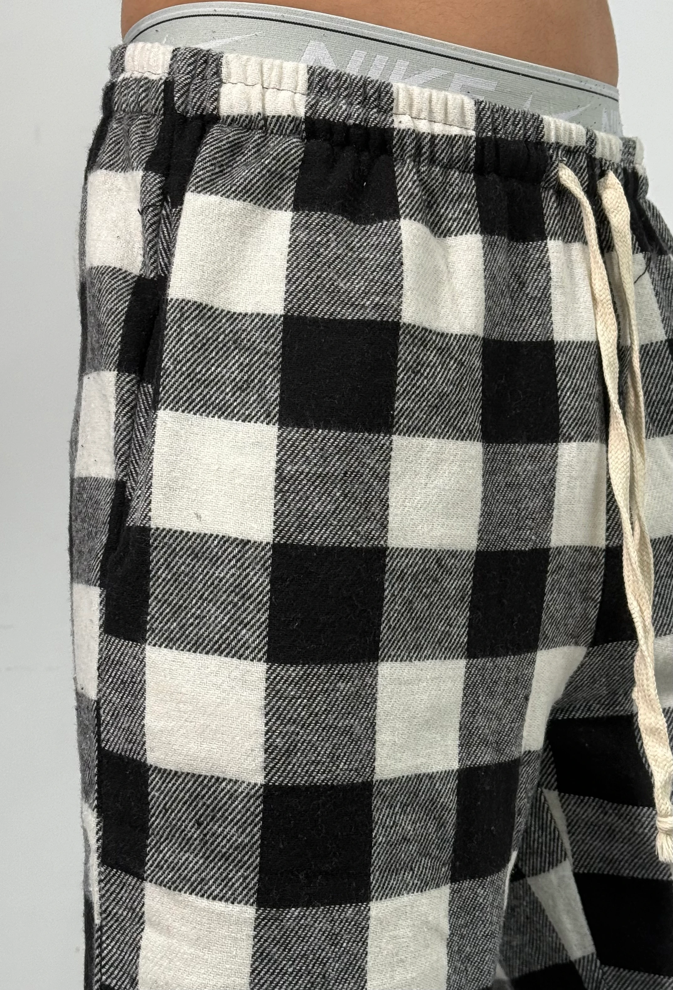 Kışlık  Kumaş Ekose Kareli Pijama Alt