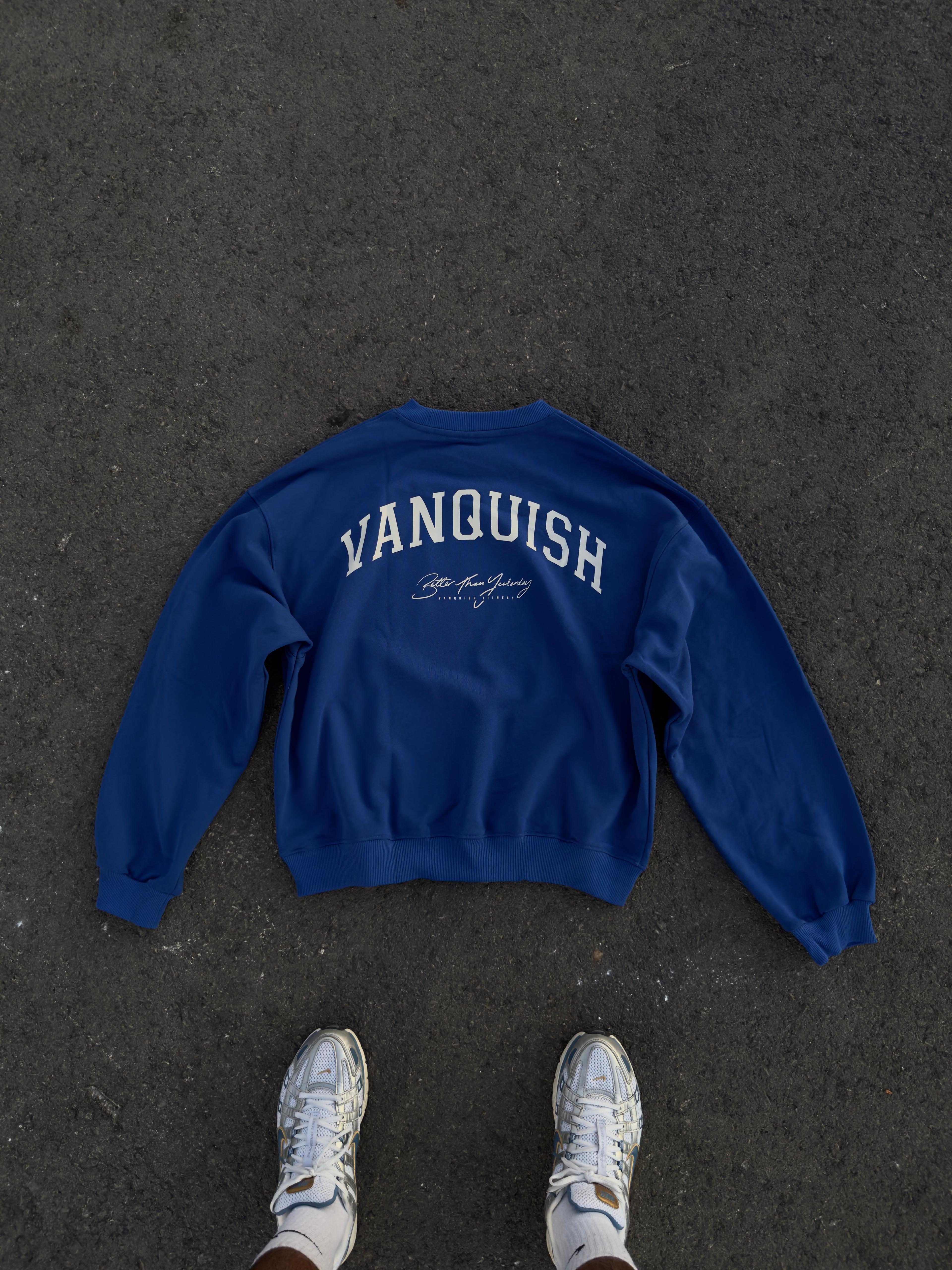 VNQSH Baskılı Oversize Sweat - Saks Mavi