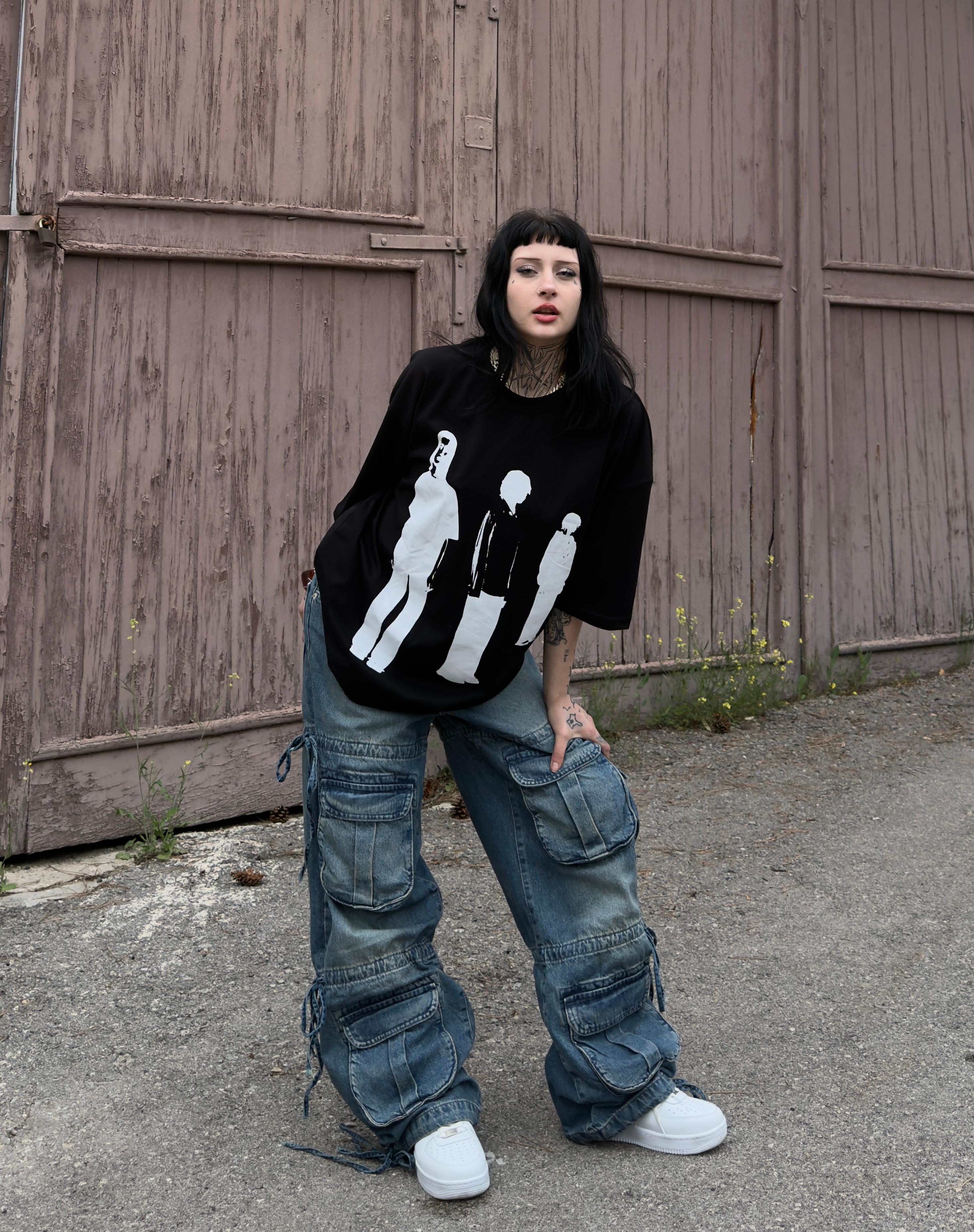 Baskılı Oversize Tişört