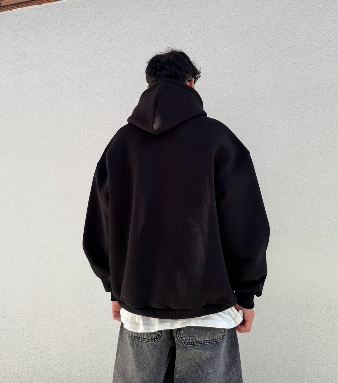Gothik Baskılı Oversize Sweatshirt