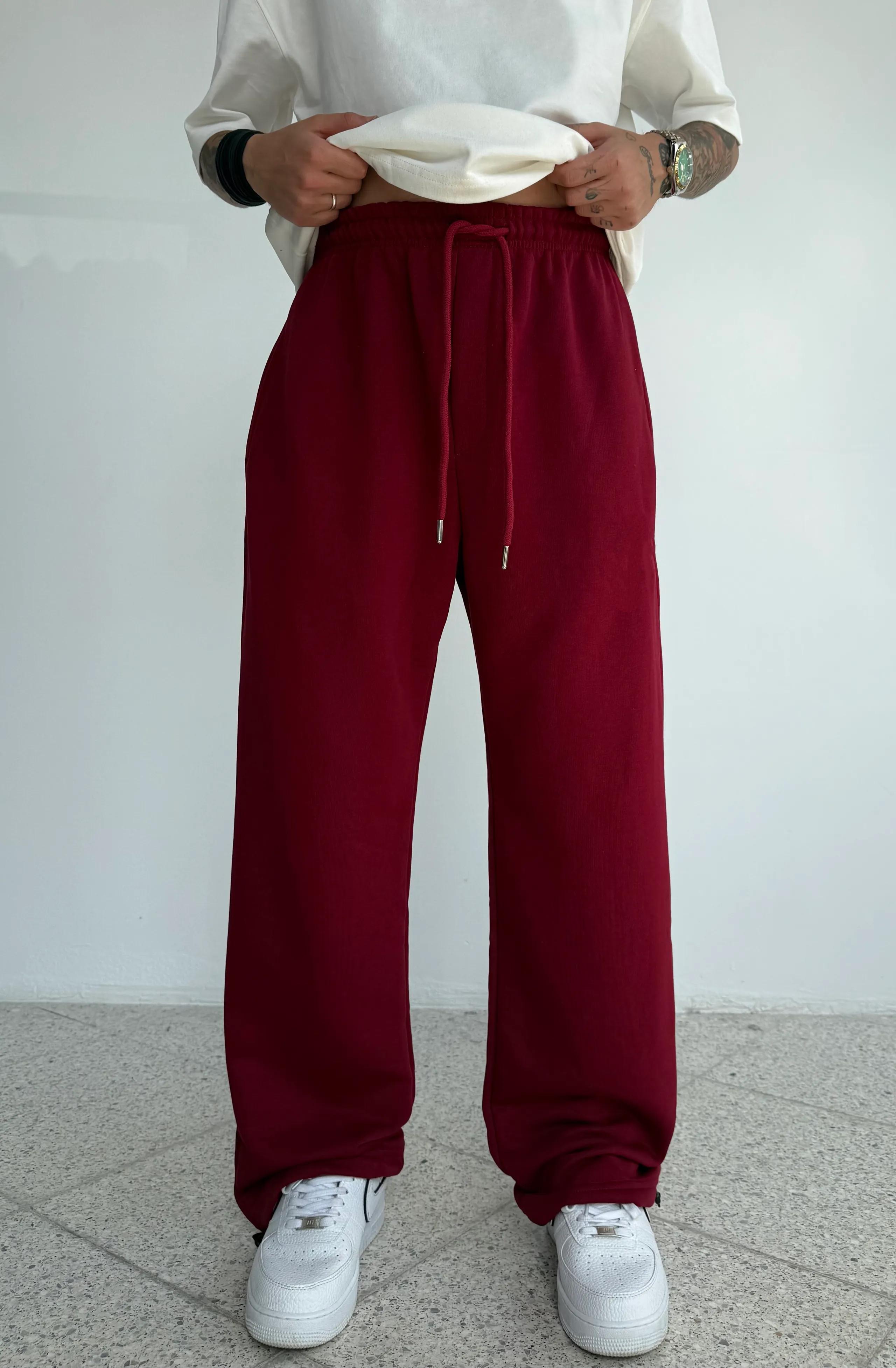 Yazlık Ayarlanabilir Paça Baggy Eşofman Atı - Bordo