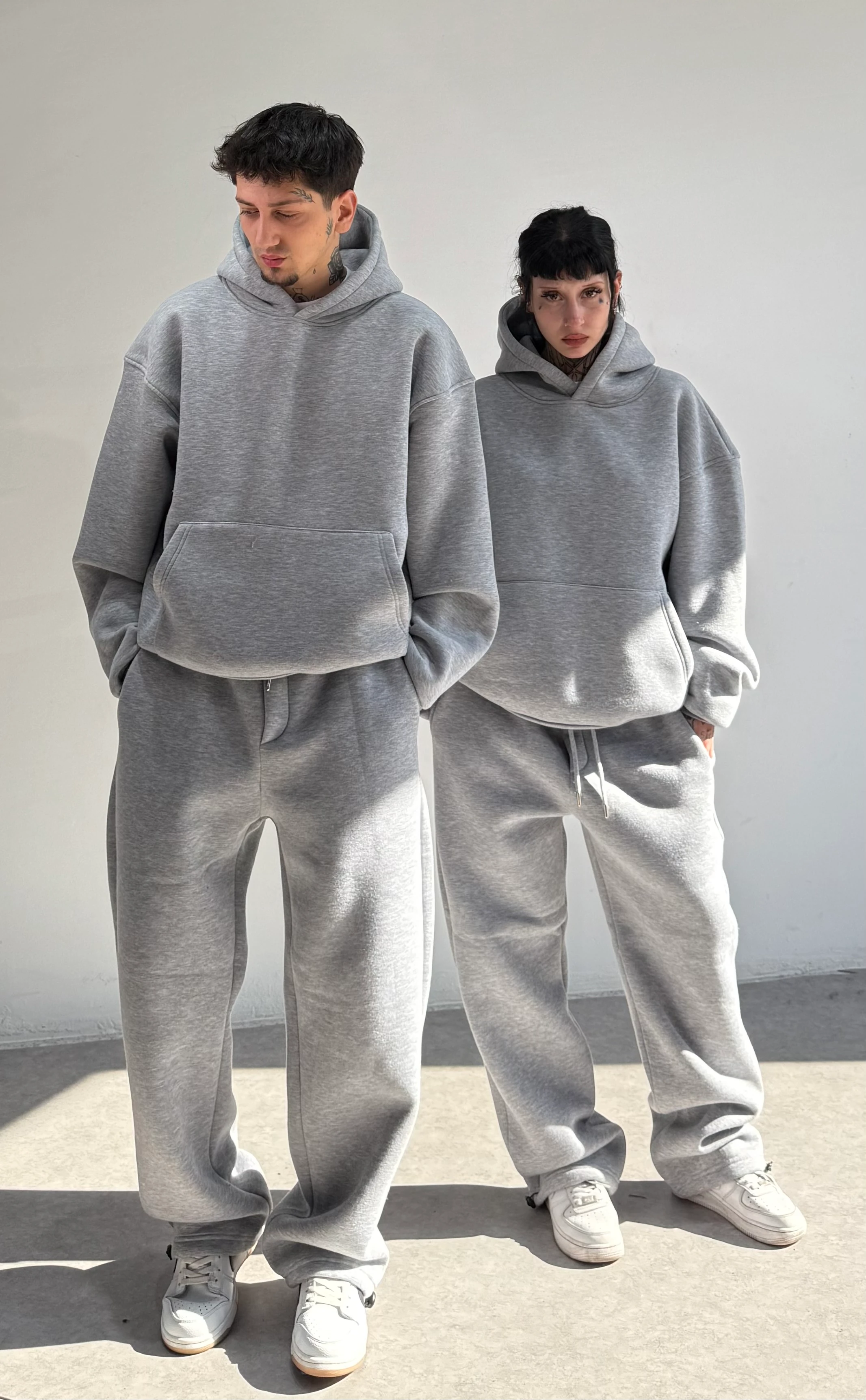 Kışlık Kumaş Ayarlanabilir Paça Baggy Eşofman Altı 