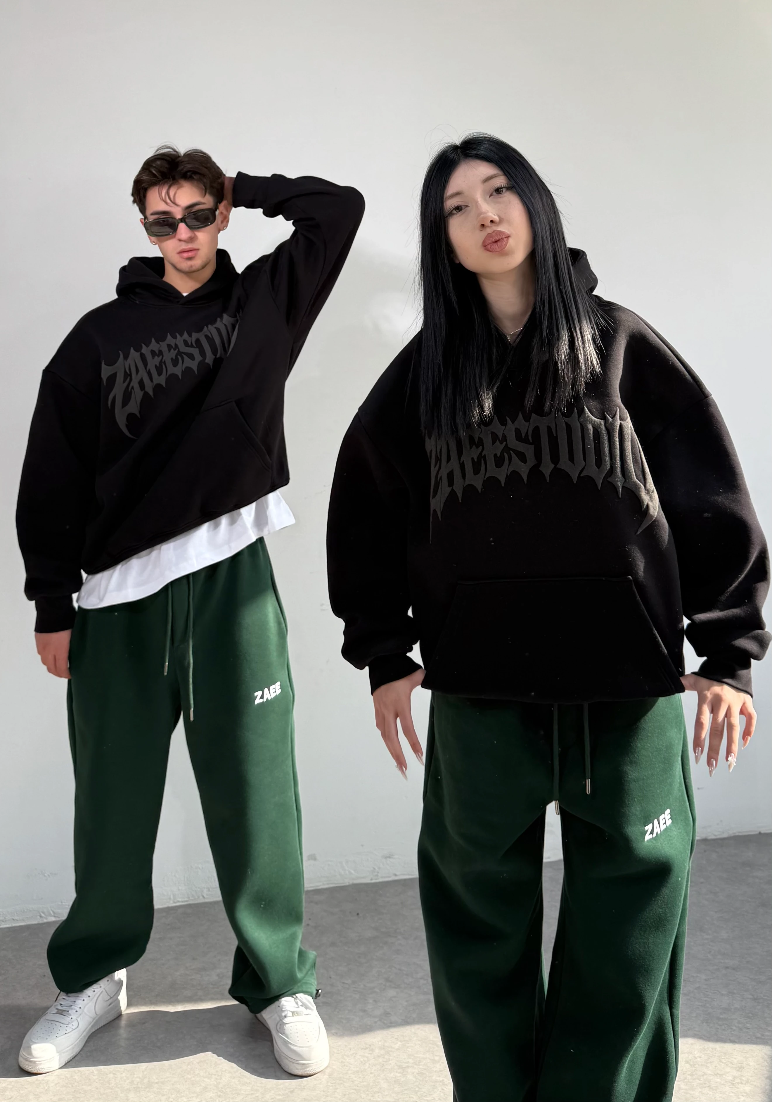 ZAEESTUDIO Renge Renk Baskılı Oversize Sweatshirt