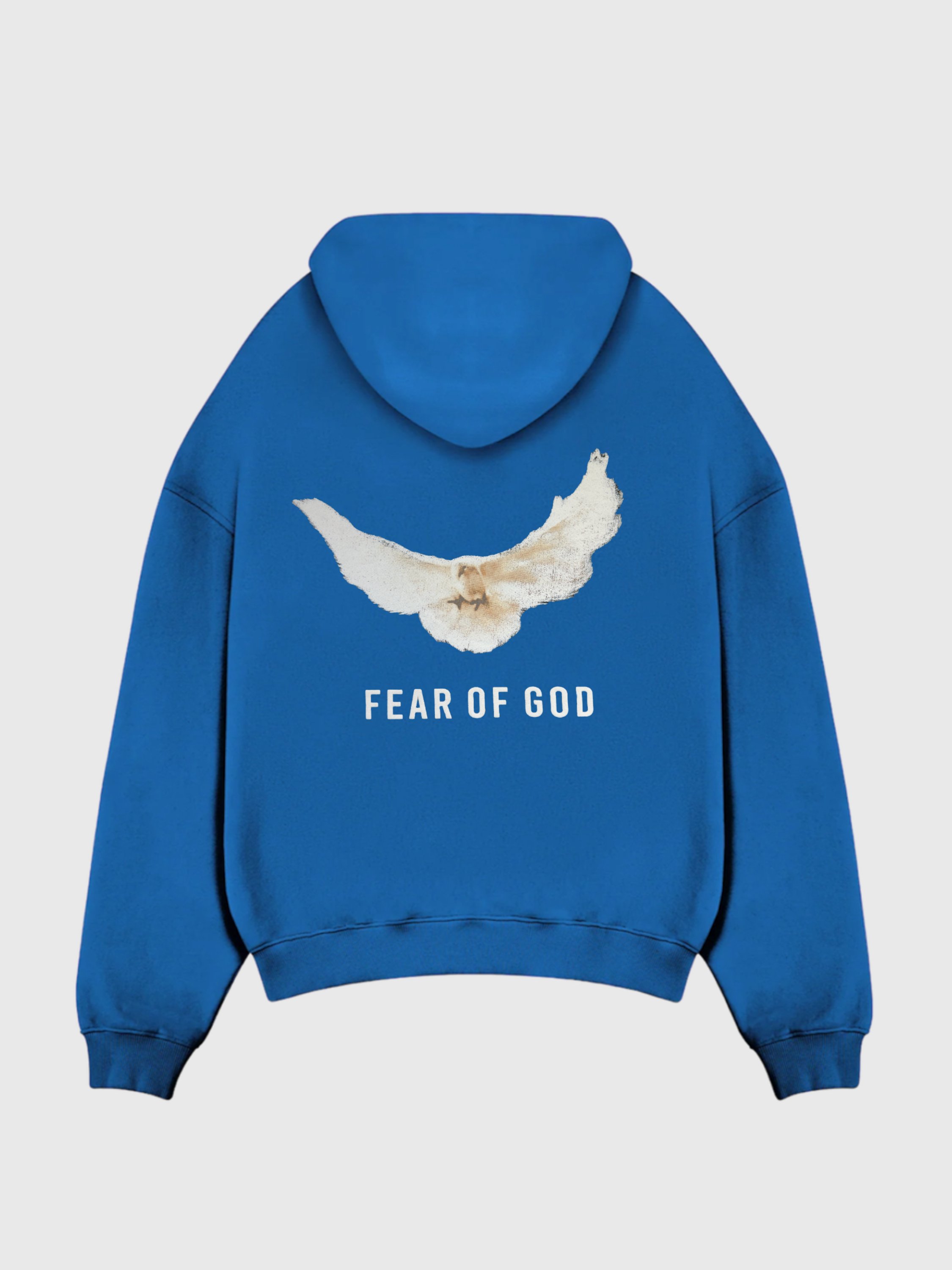 Fear Of God Baskılı Oversize Sweatshirt - Saks Mavi