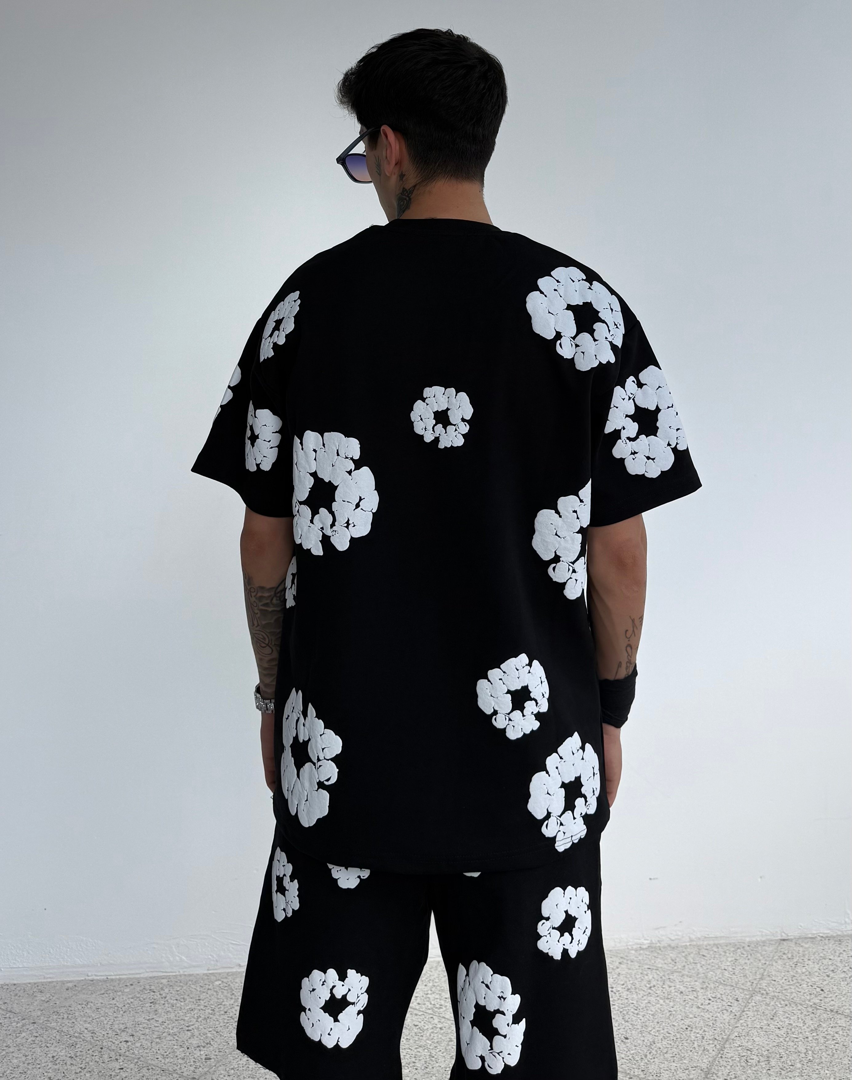 D.Tears Baskılı Oversize Şort Takımı