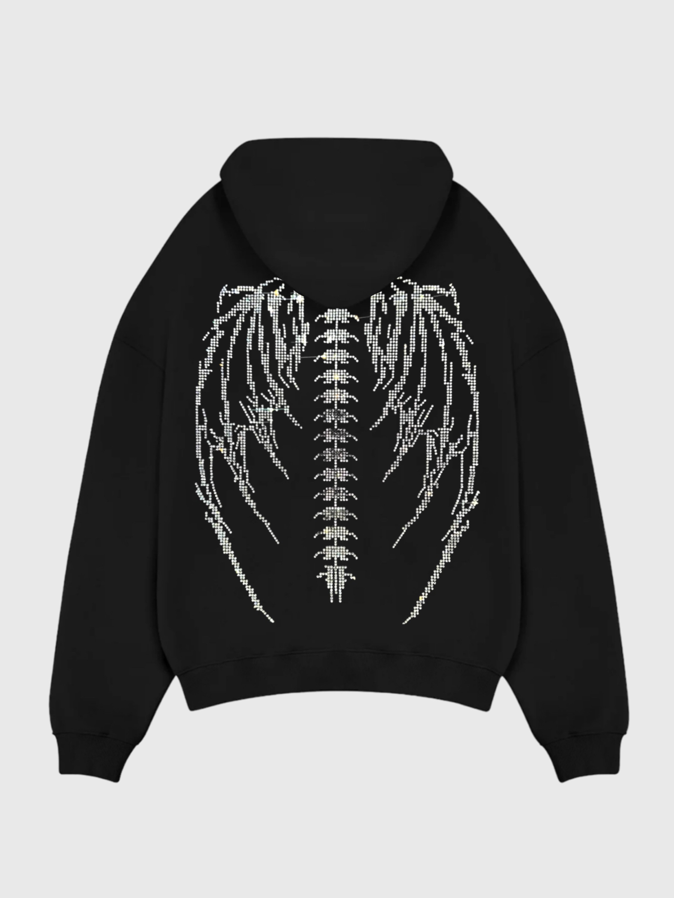 Taşlı Kanatlı Oversize Premium Sweatshirt