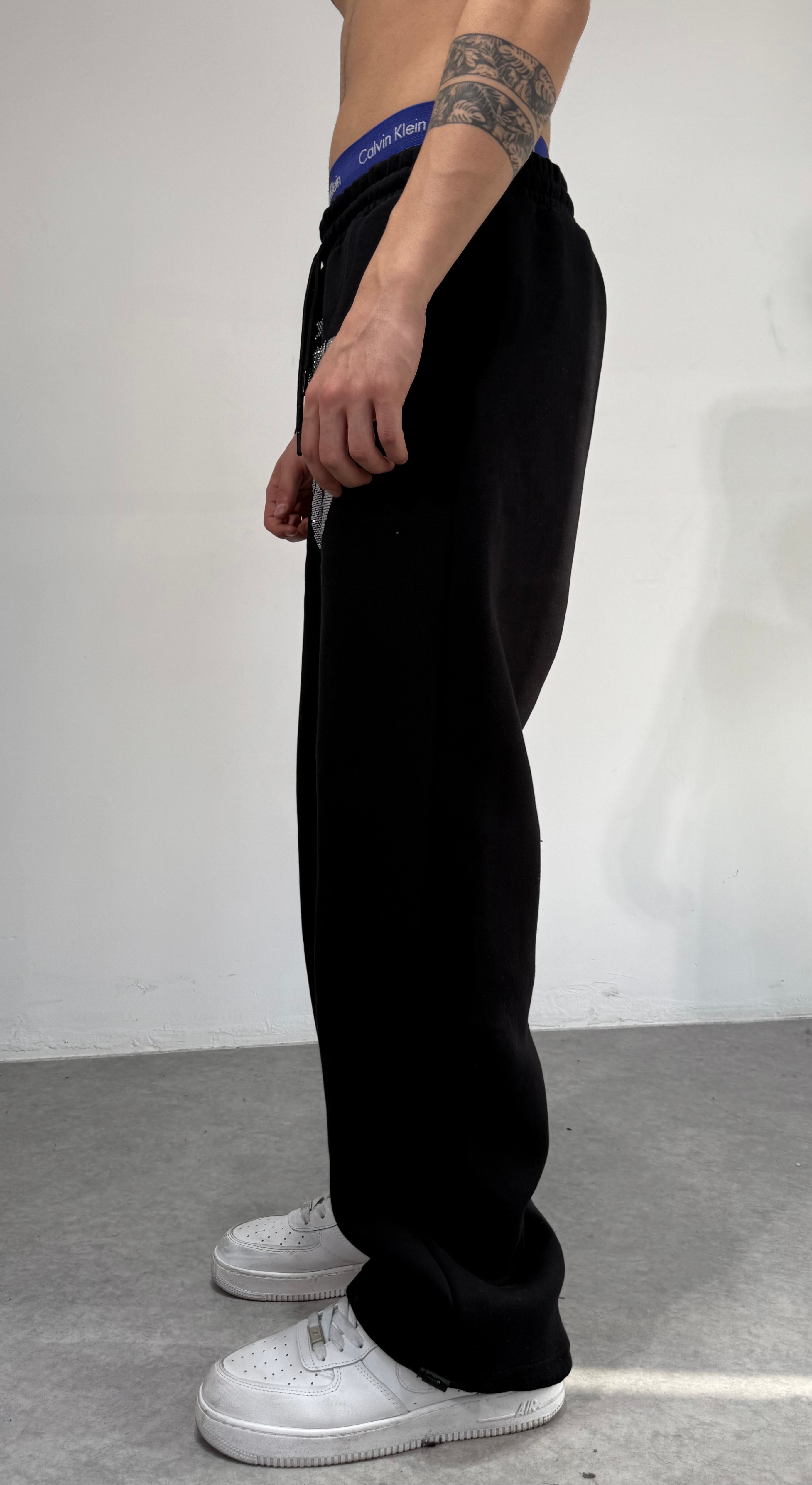 Taşlı Baggy Eşofman Kışlık Kumaş 