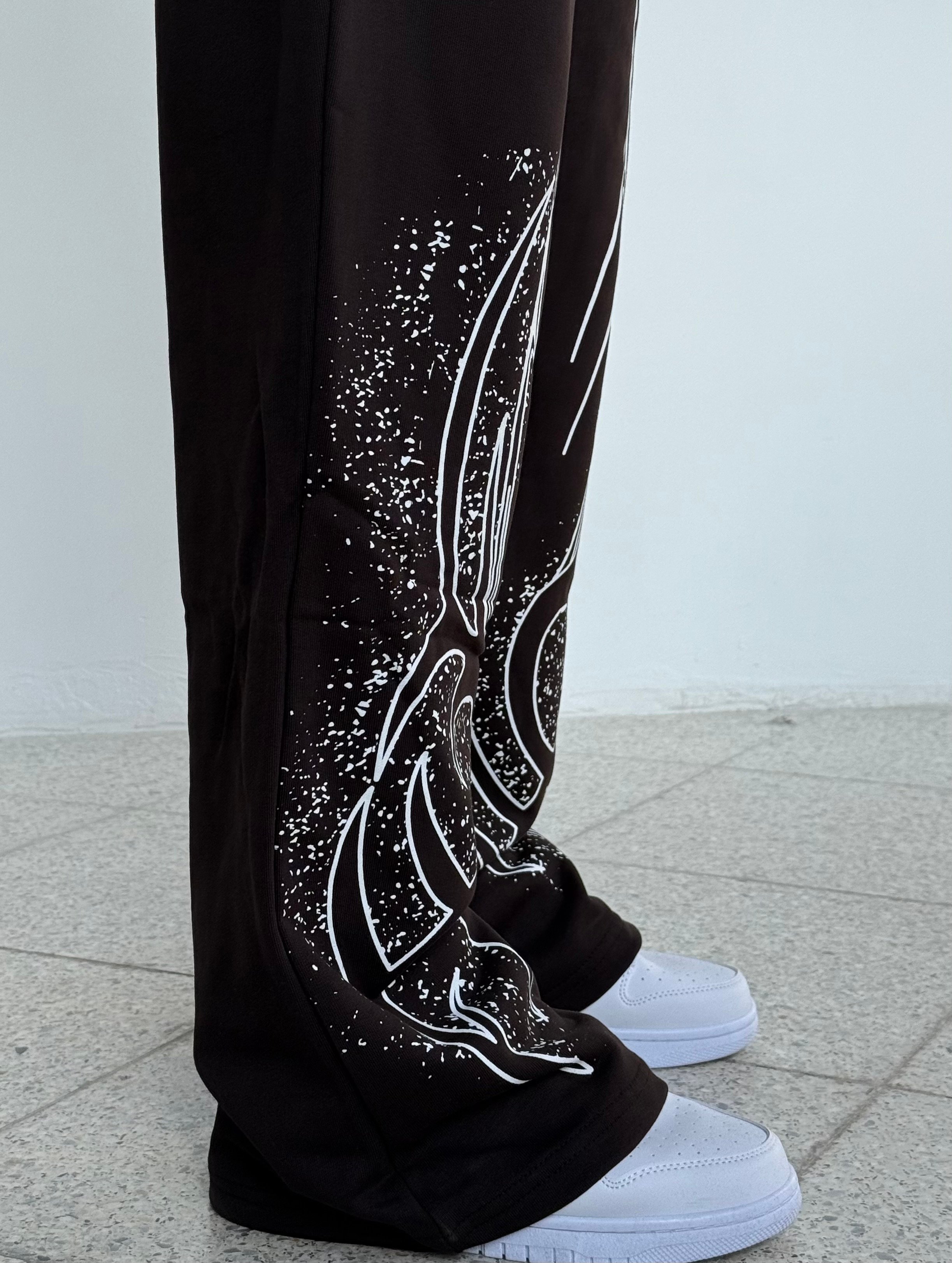 Baskılı Baggy Eşofman Altı