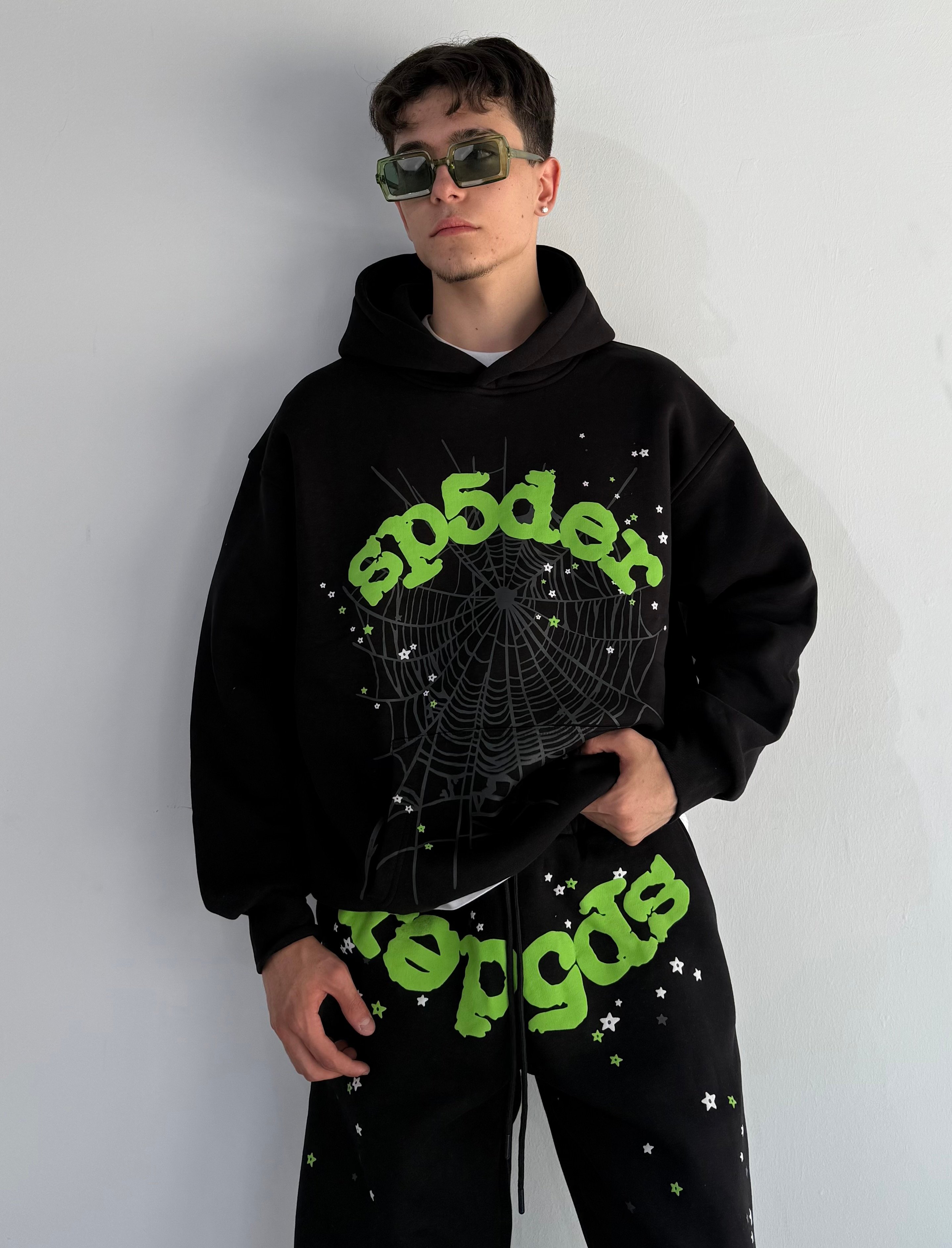 Spider Baskılı Oversize Eşofman Takımı