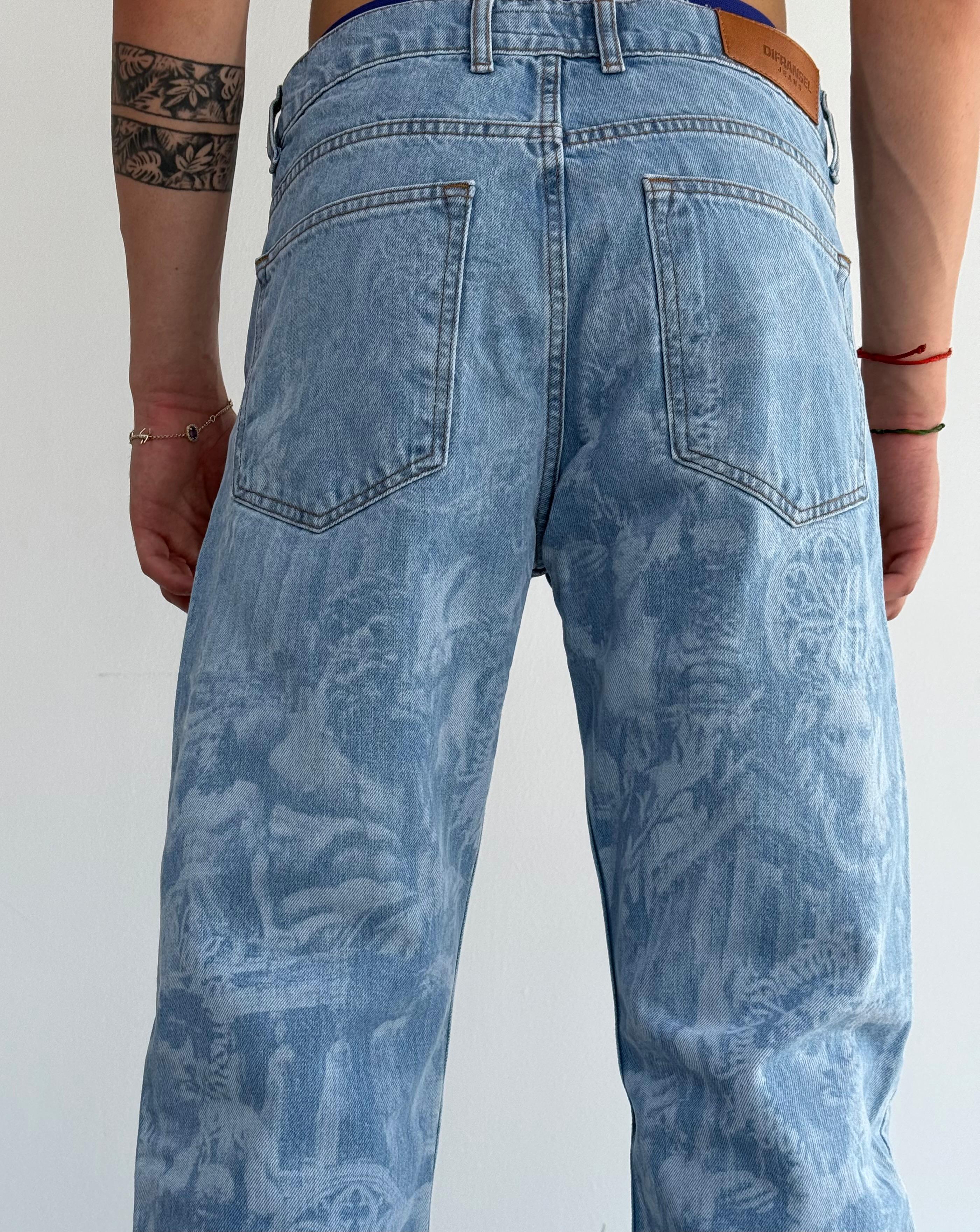 Full Desenli Bol Baggy  Kalıp Premium Pantolon