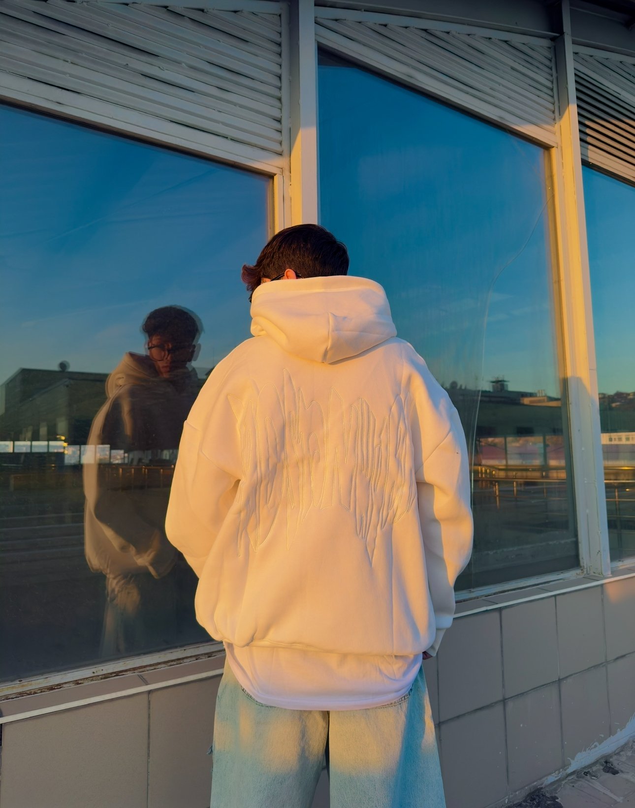 HS Nakışlı Oversize Premium Sweatshirt