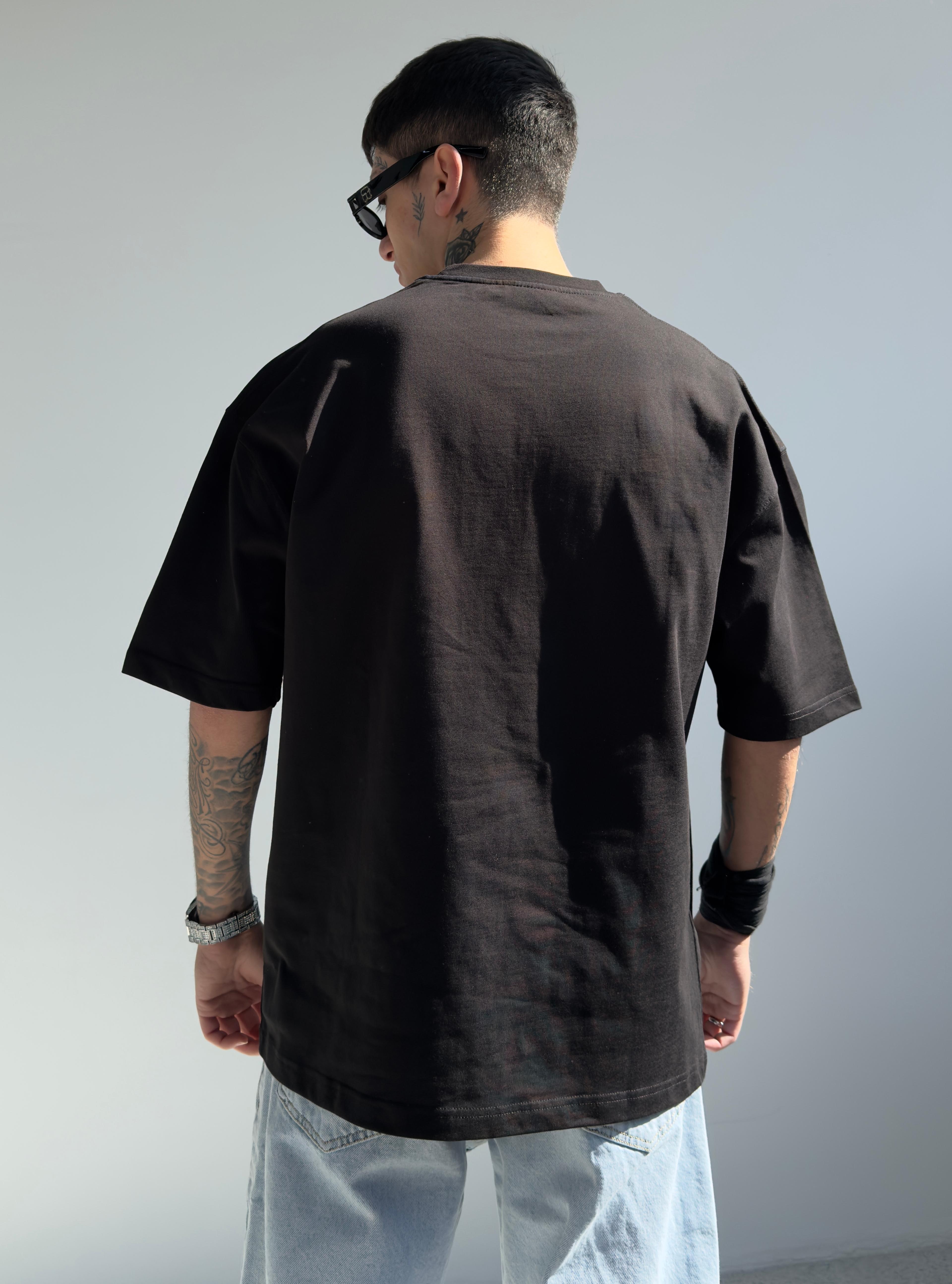 BATFANG Nakışlı Oversize Tişört