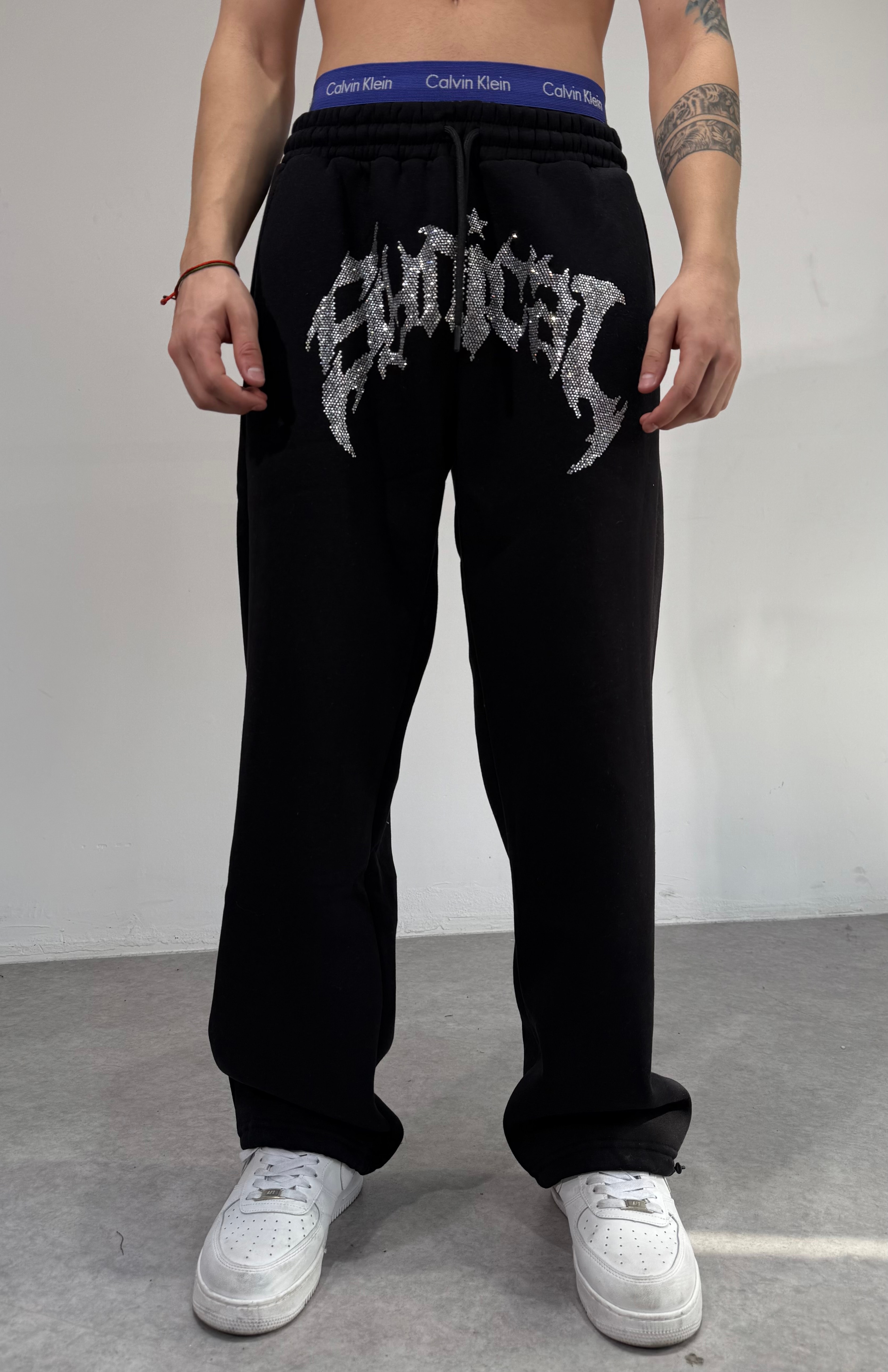 Taşlı Baggy Eşofman Kışlık Kumaş 