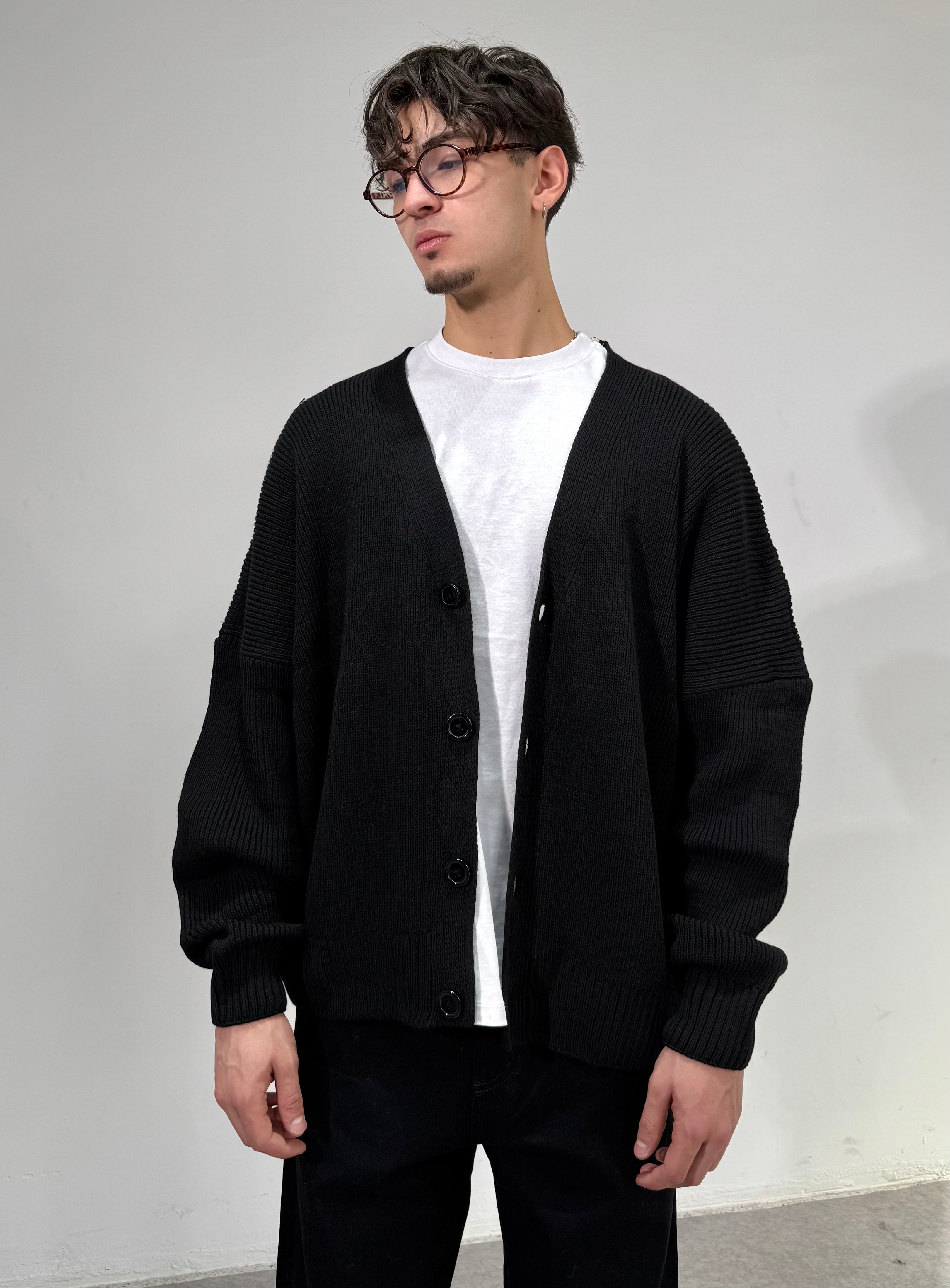 Düğmeli triko Hırka 