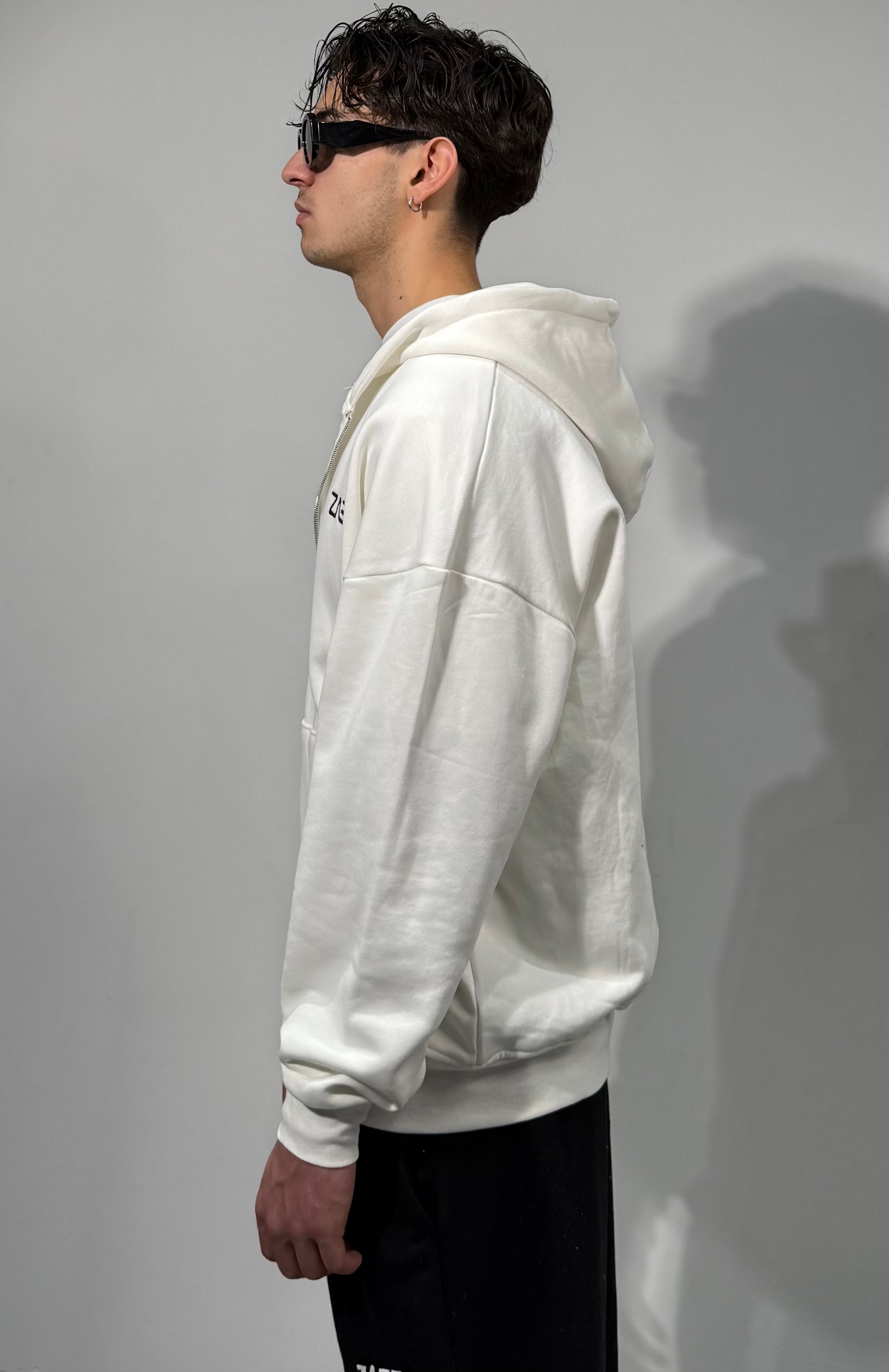Özel ZAEE Logo Kışlık Double Zipp Oversize Hoodie