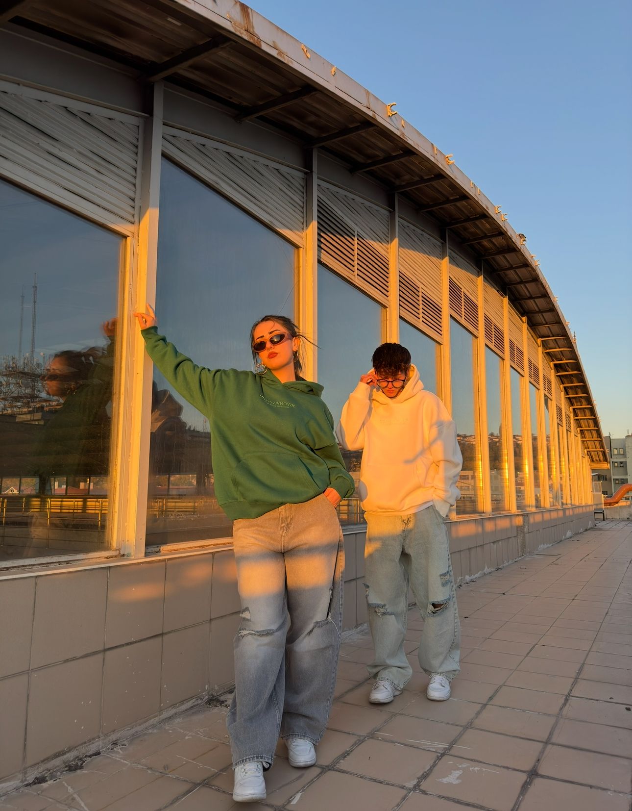 HS Nakışlı Oversize Premium Sweatshirt