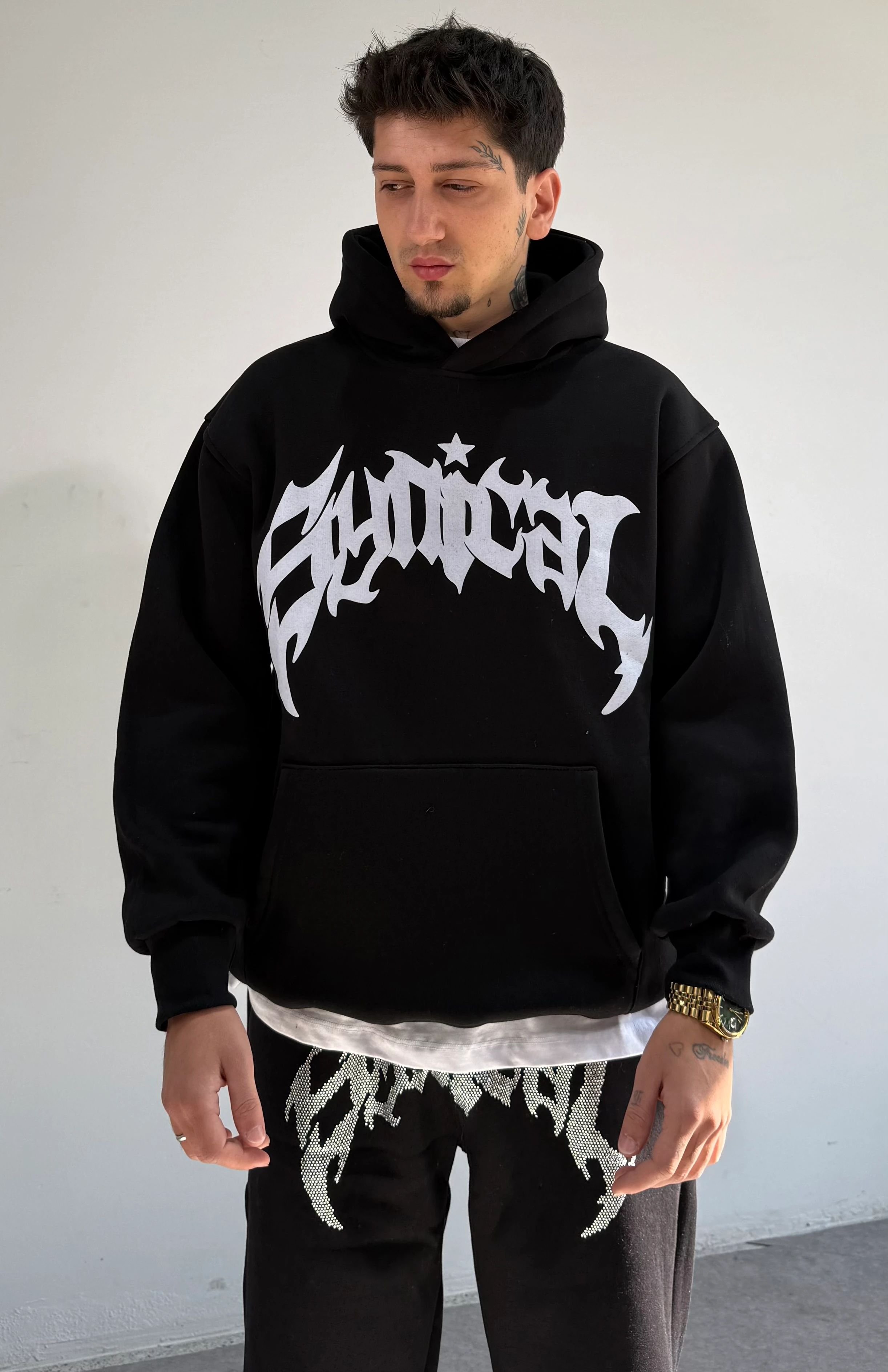 Taşlı Kanatlı Oversize Eşofman Takımı 