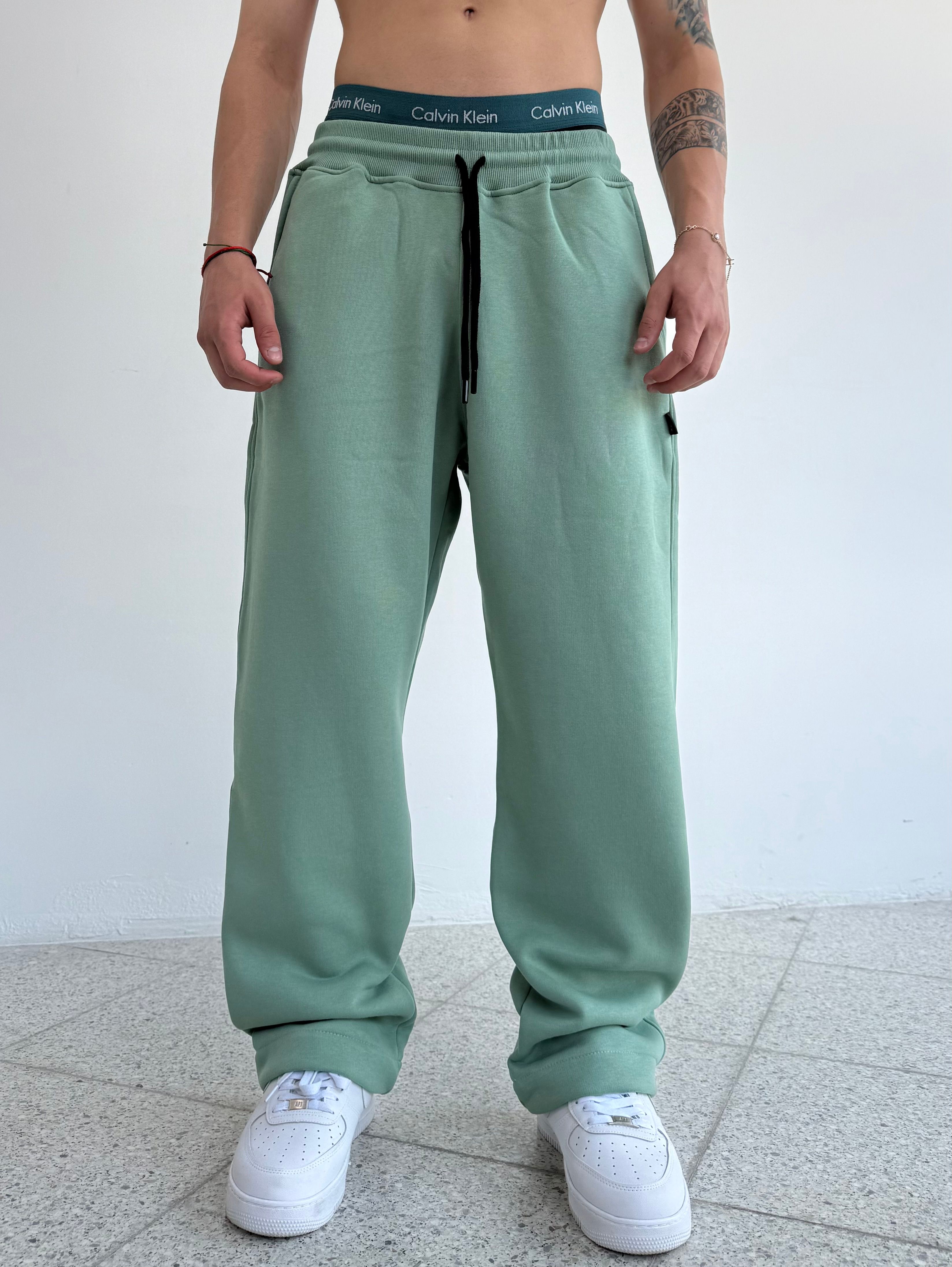 Kışlık Baggy Eşofman Altı  - yeşil