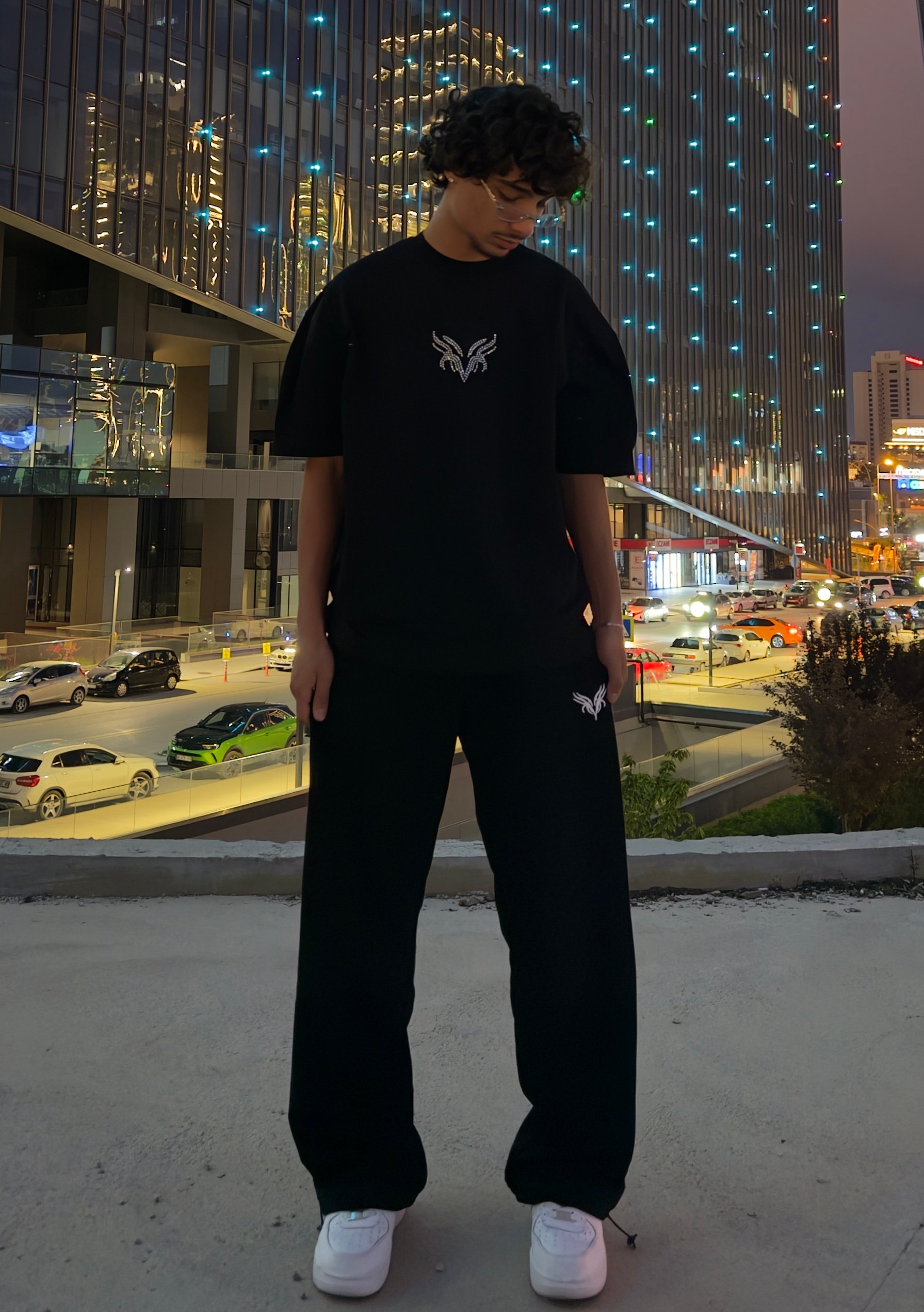Özel Seri Taşlı Oversize Premium Tişört