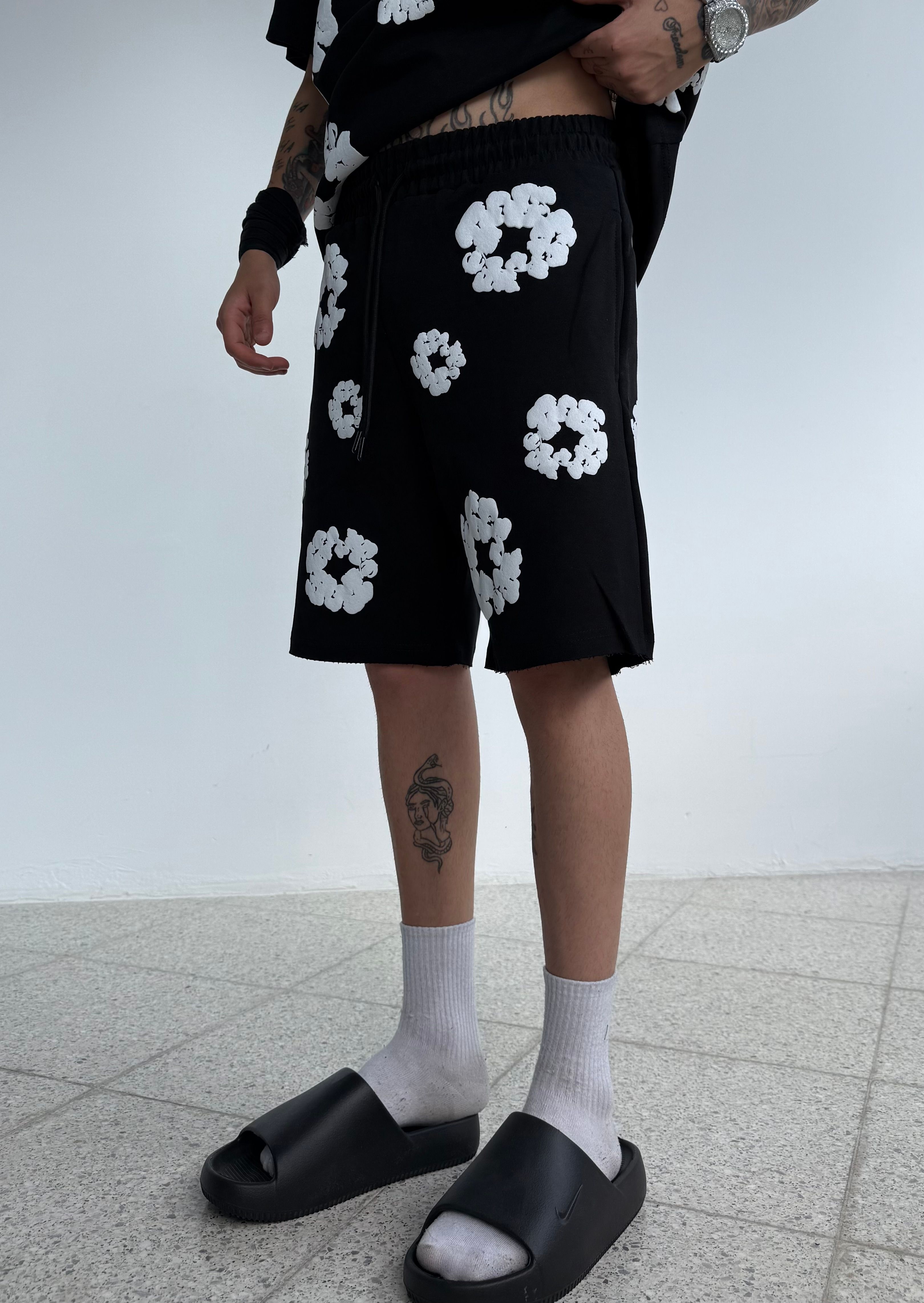 D.Tears Baskılı Oversize Şort Takımı