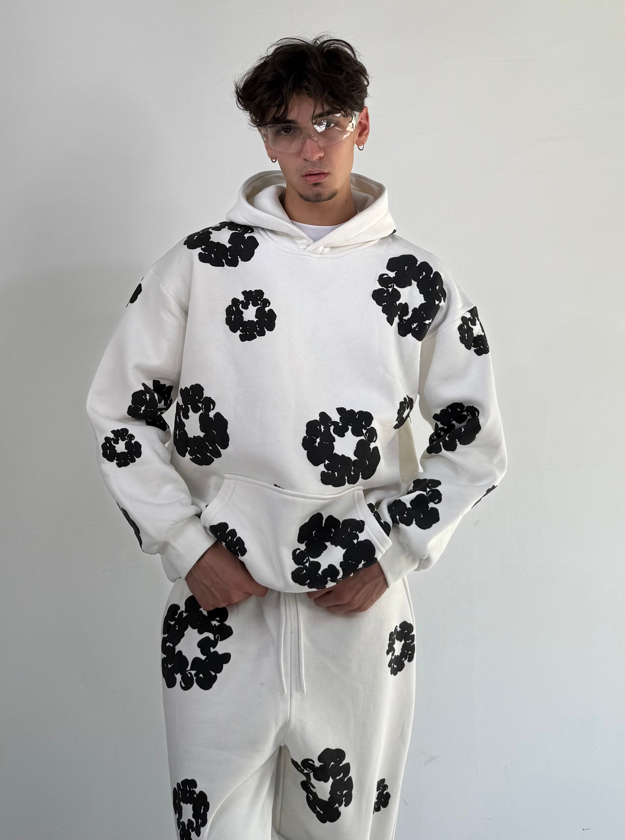 D.Tears Baskılı Oversize Sweatshirt  - Beyaz