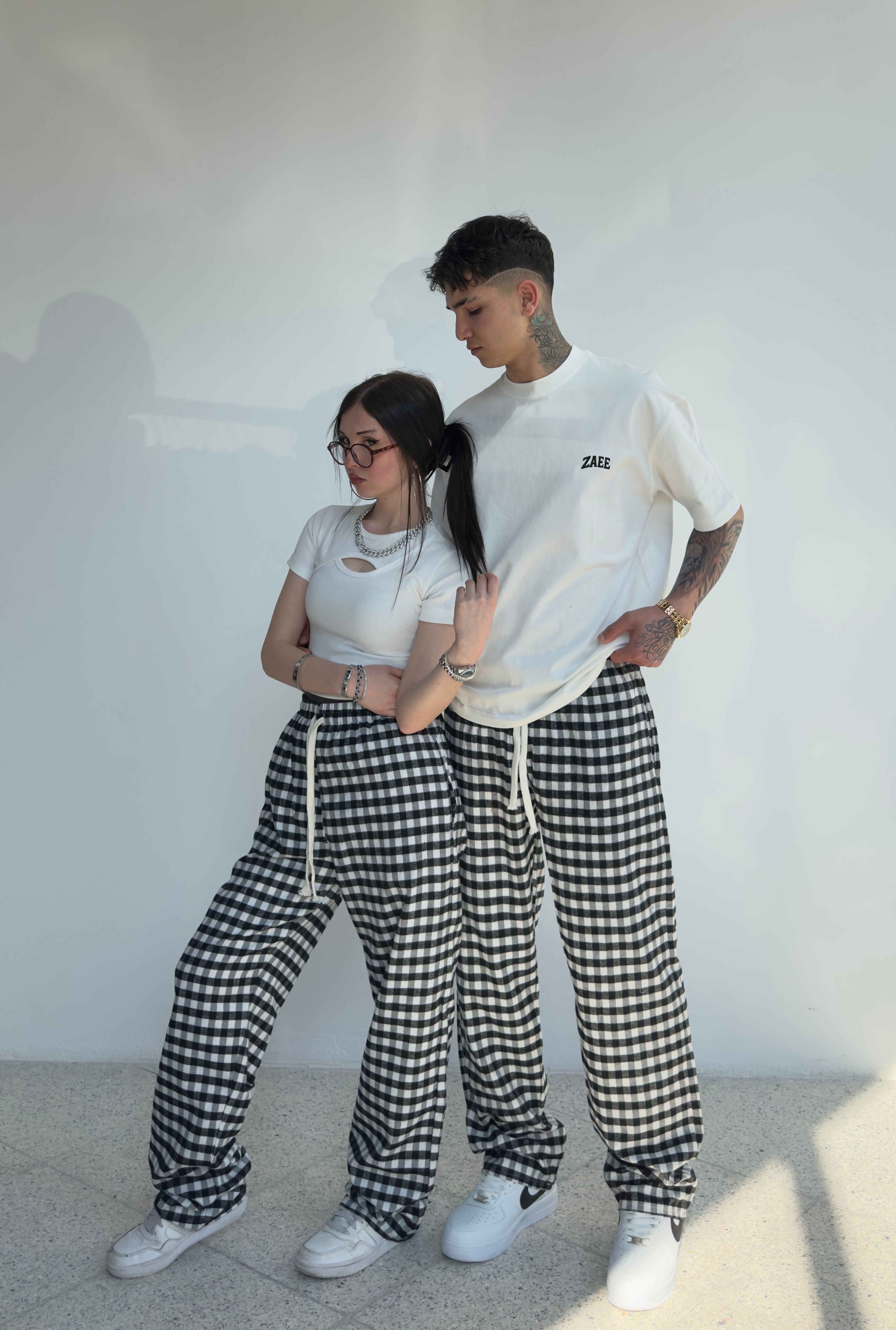 Yazlık İnce Kumaş Kareli Pijama Alt