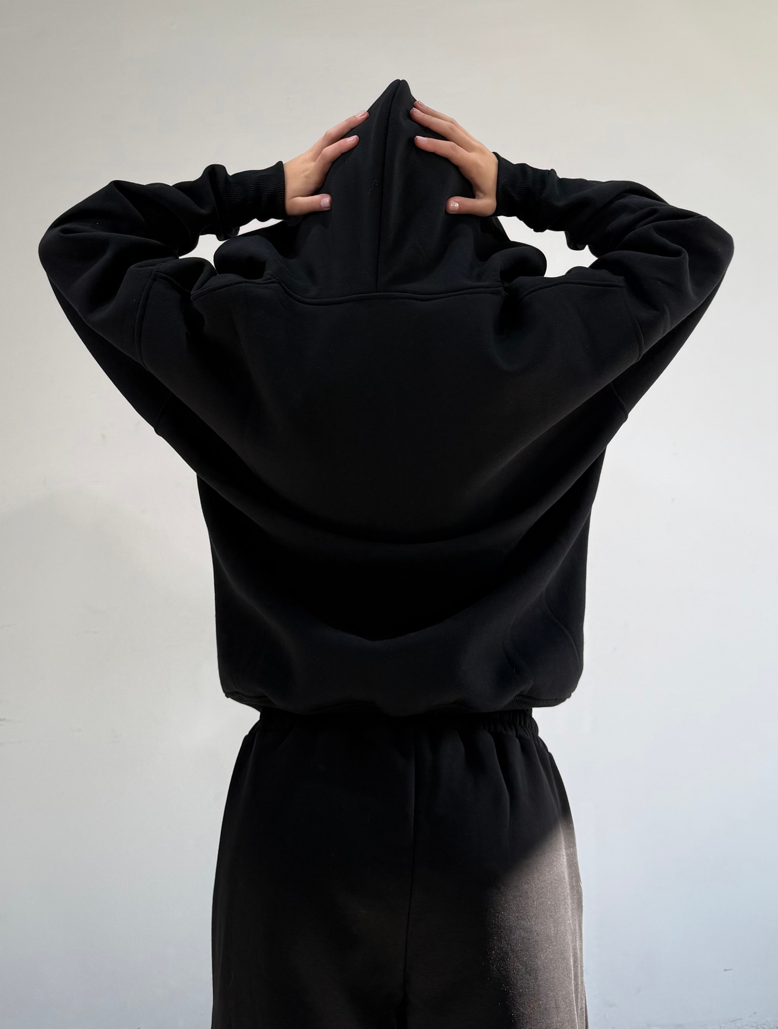 Revenge Taşlı Oversize Premium Zipp Hoodie 