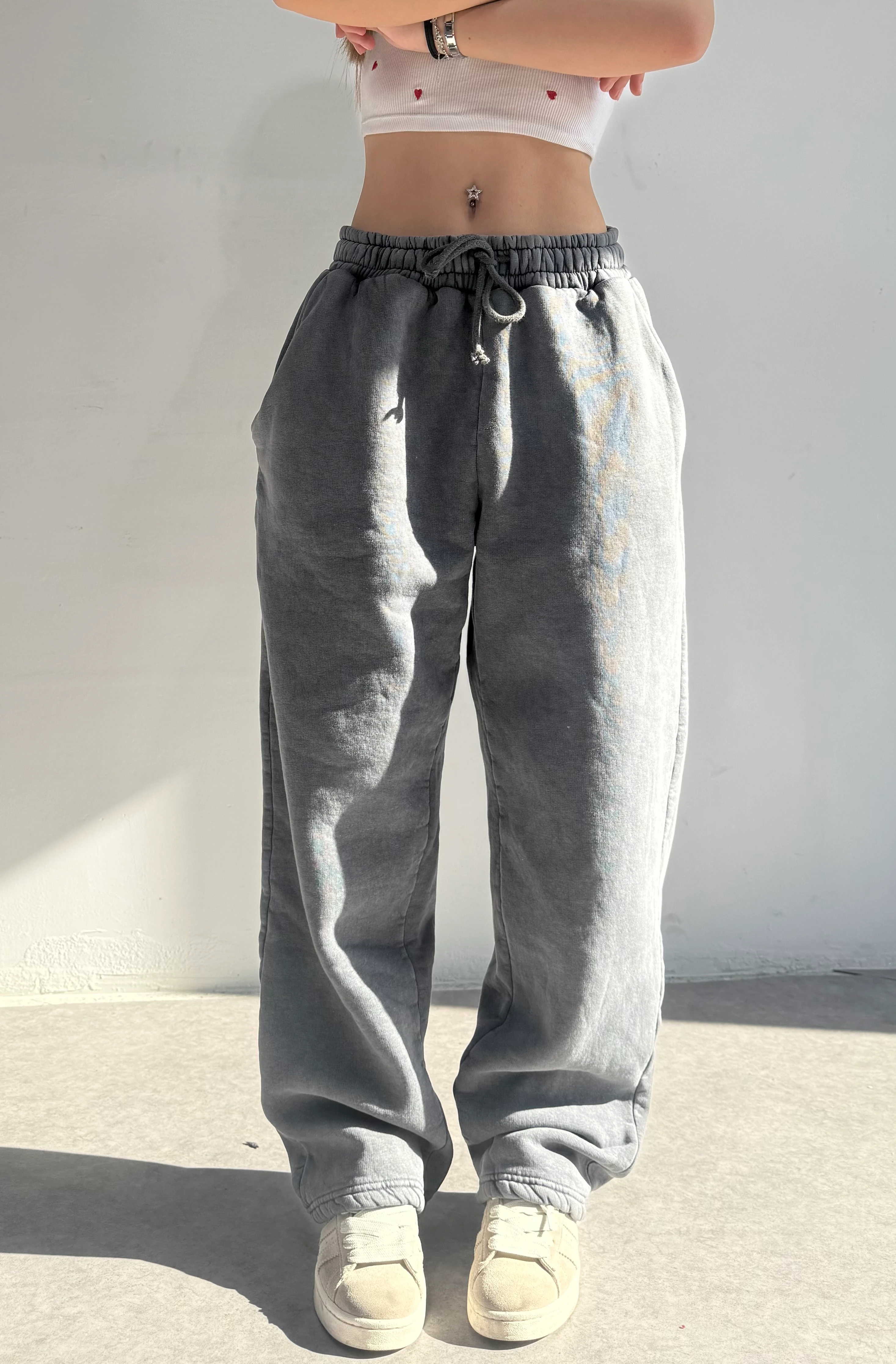 Yıkamalı Özel Kalıp Ektra Oversize Eşofman Altı