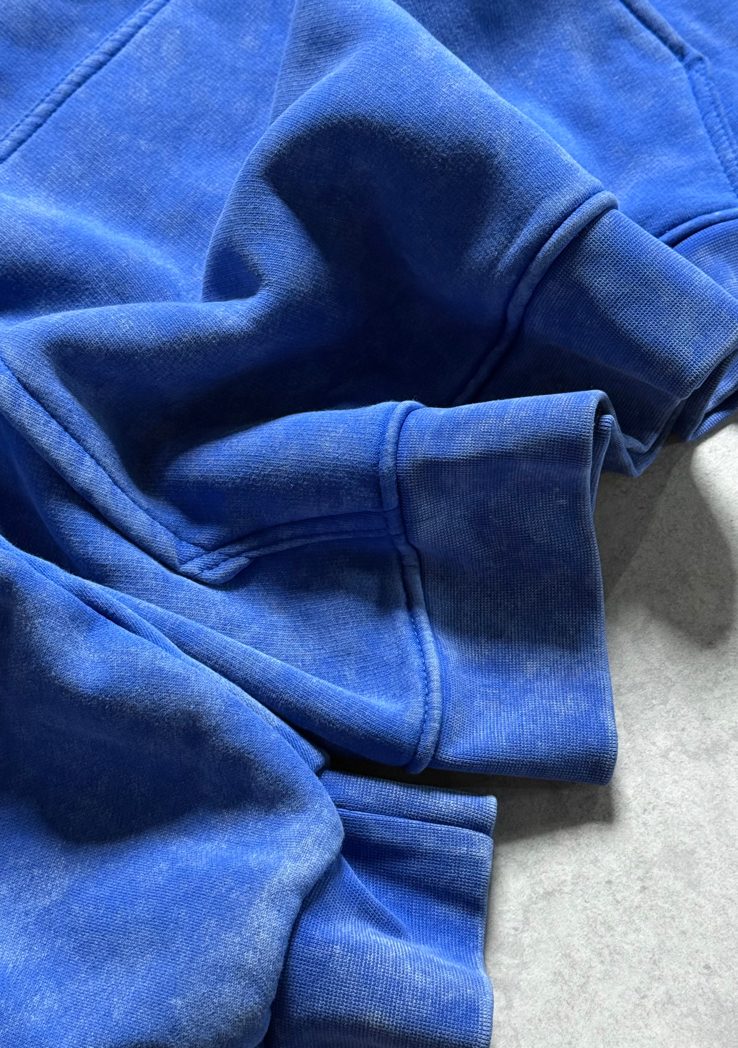 Acid Wash Aplike Nakışlı Oversize Premium Sweatshirt