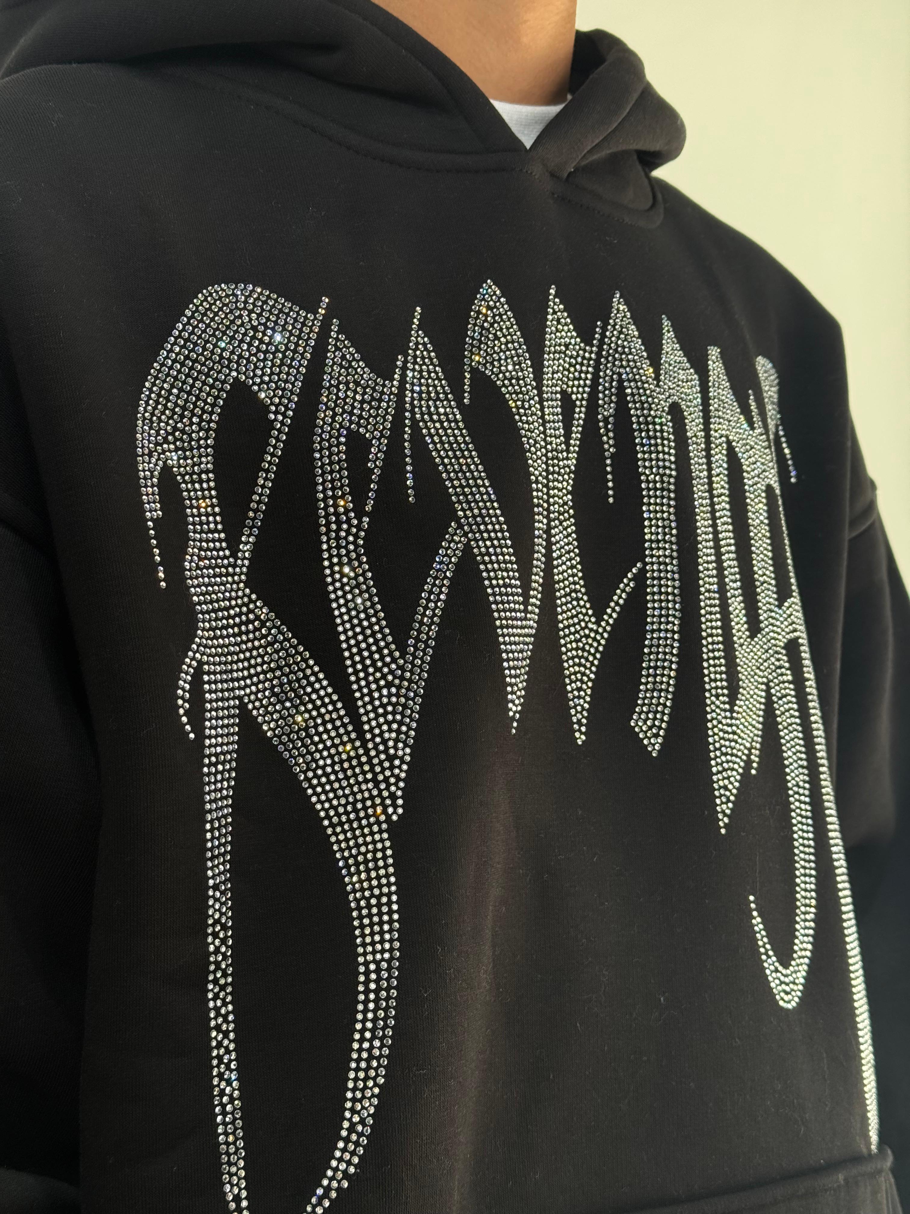 REVENGE taşlı Oversize Sweatshirt