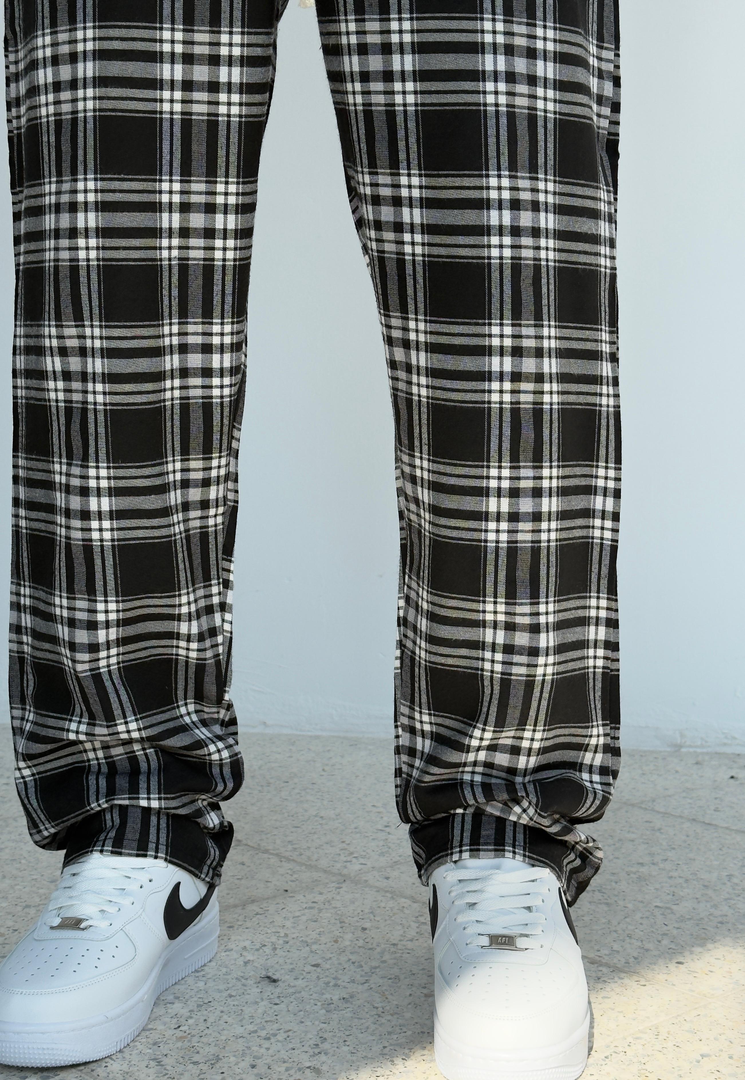Yazlık İnce Kumaş Kareli Pijama Alt