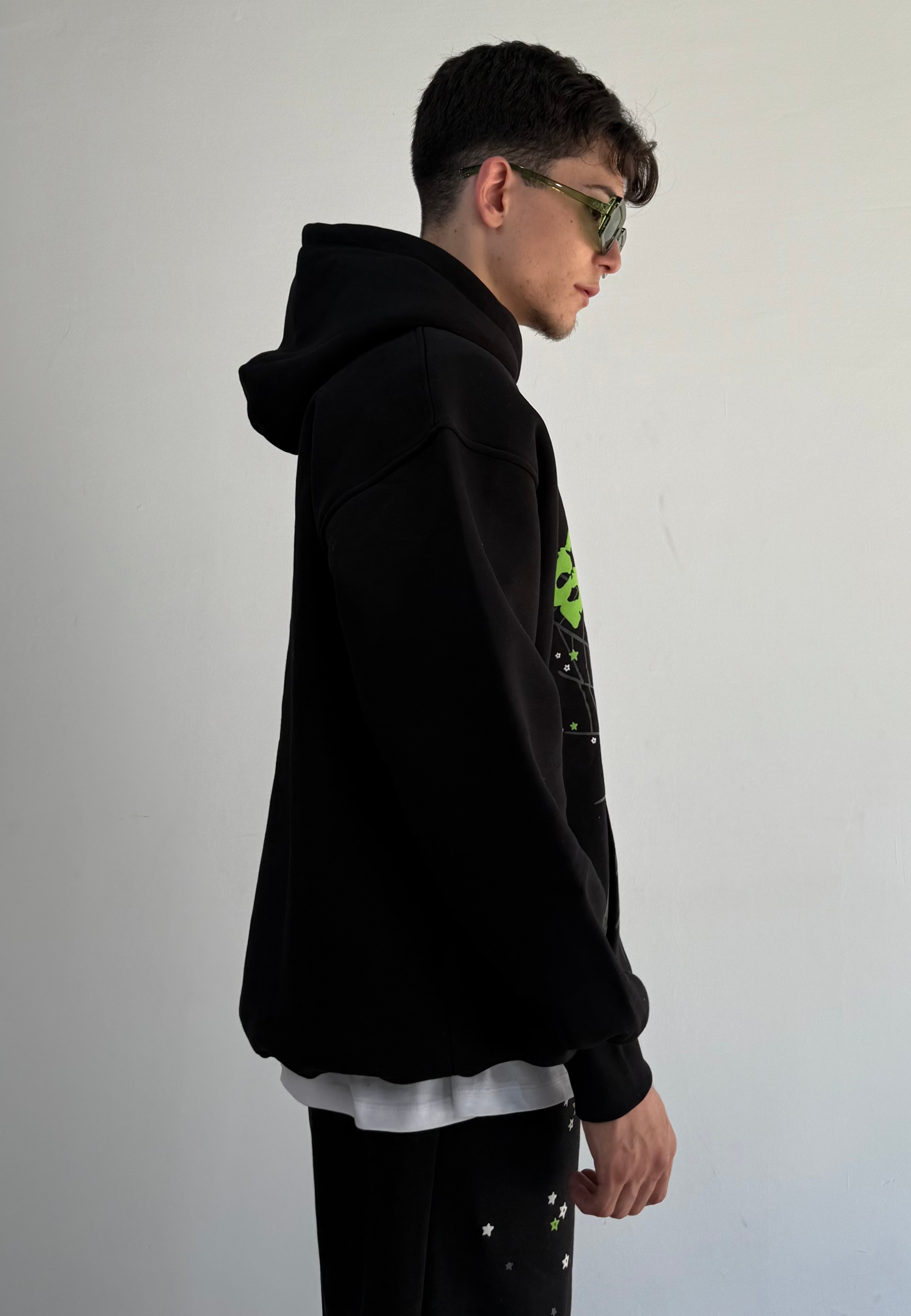 Spider Baskılı Oversize Sweatshirt 