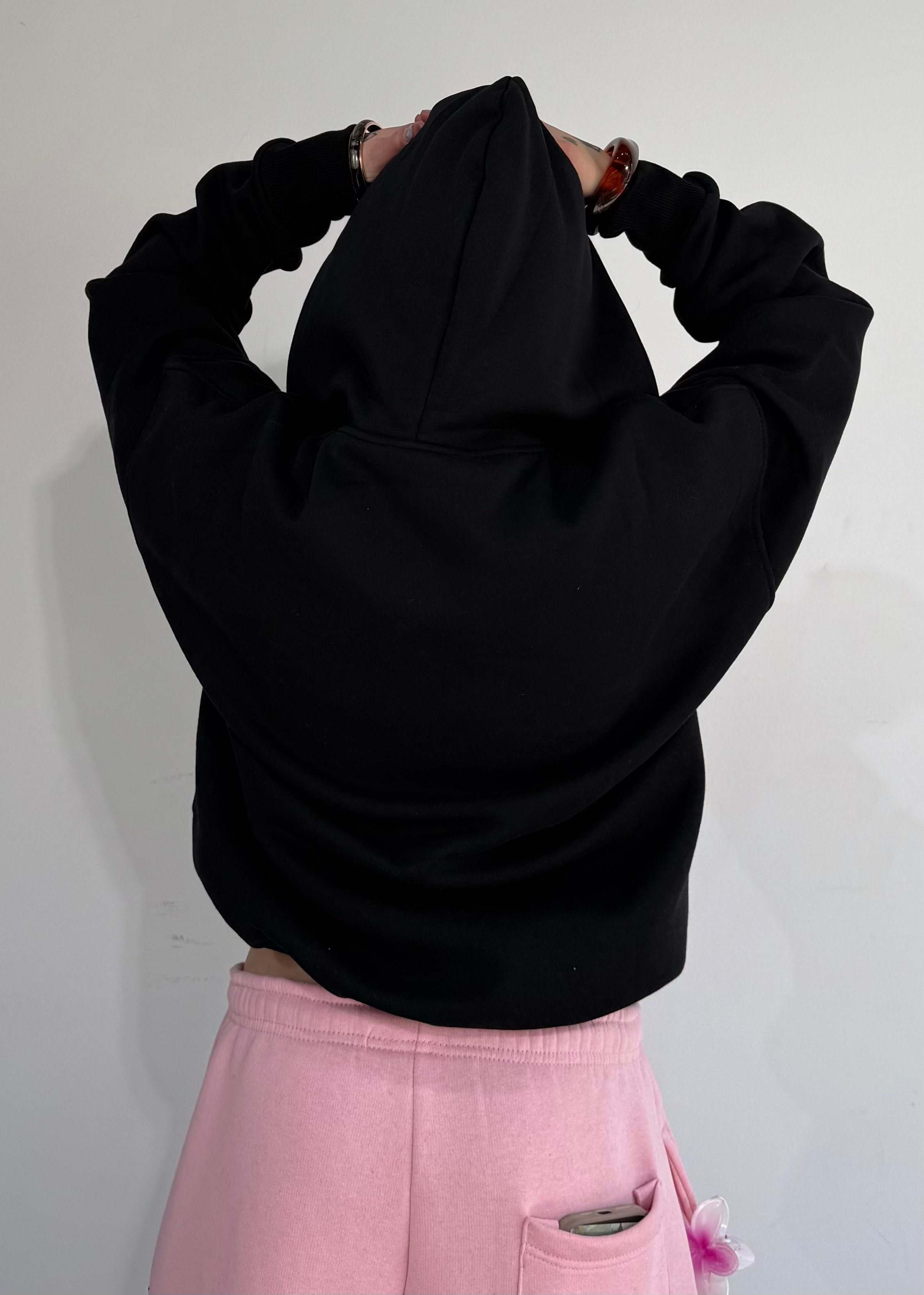 Hello Kitty taşlı Oversize Fermuarlı Hırka 