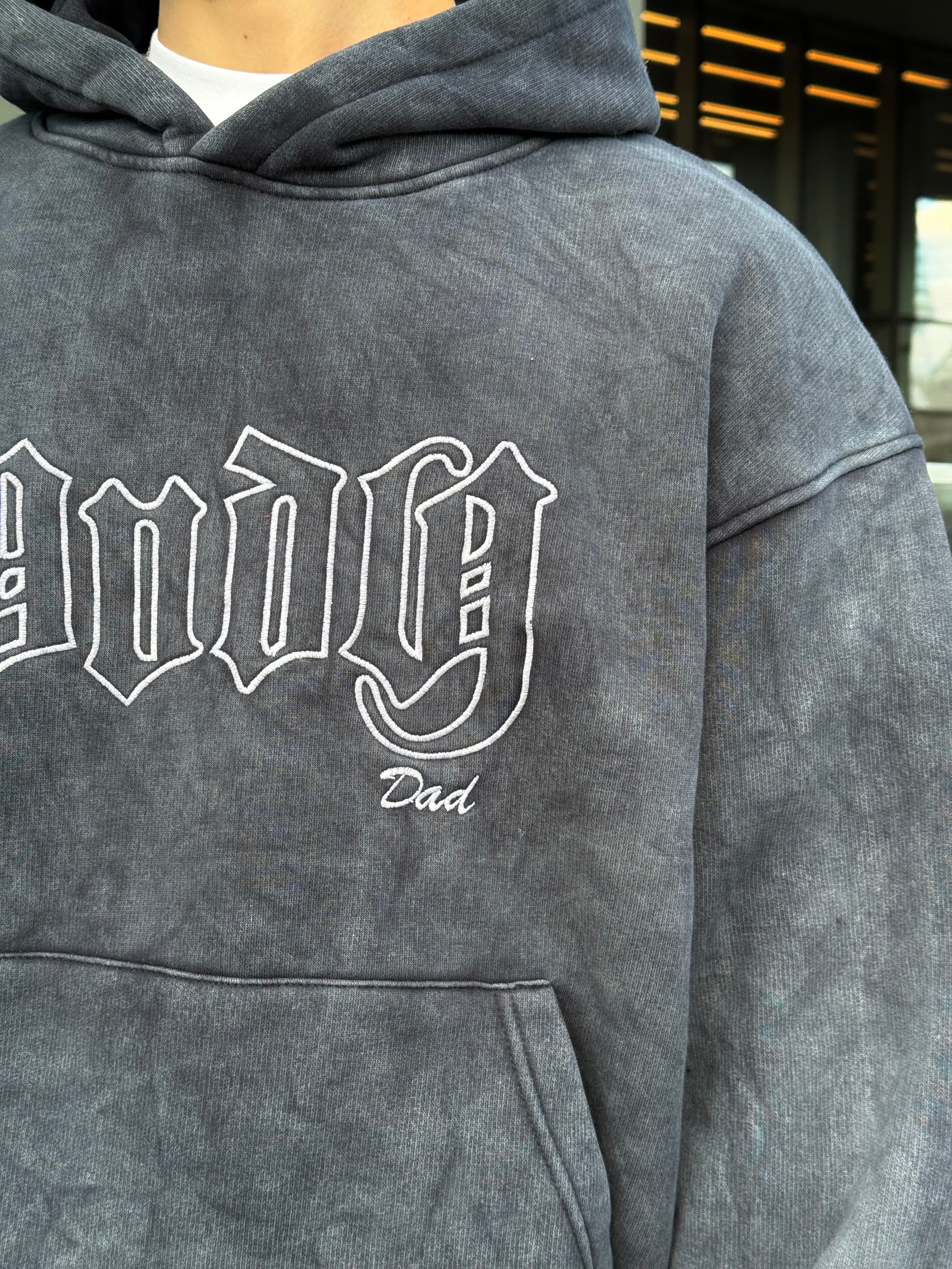 Acid Wash Andy Nakışlı Oversize Premium 