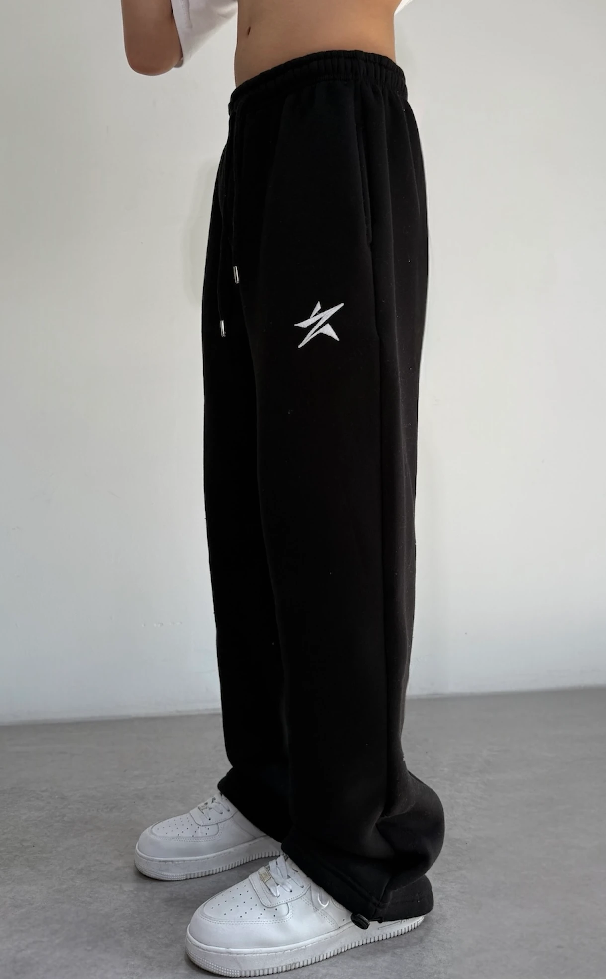 Kışlık STAR Nakışlı Ayarlanabilir Paça Baggy Eşofman Altı