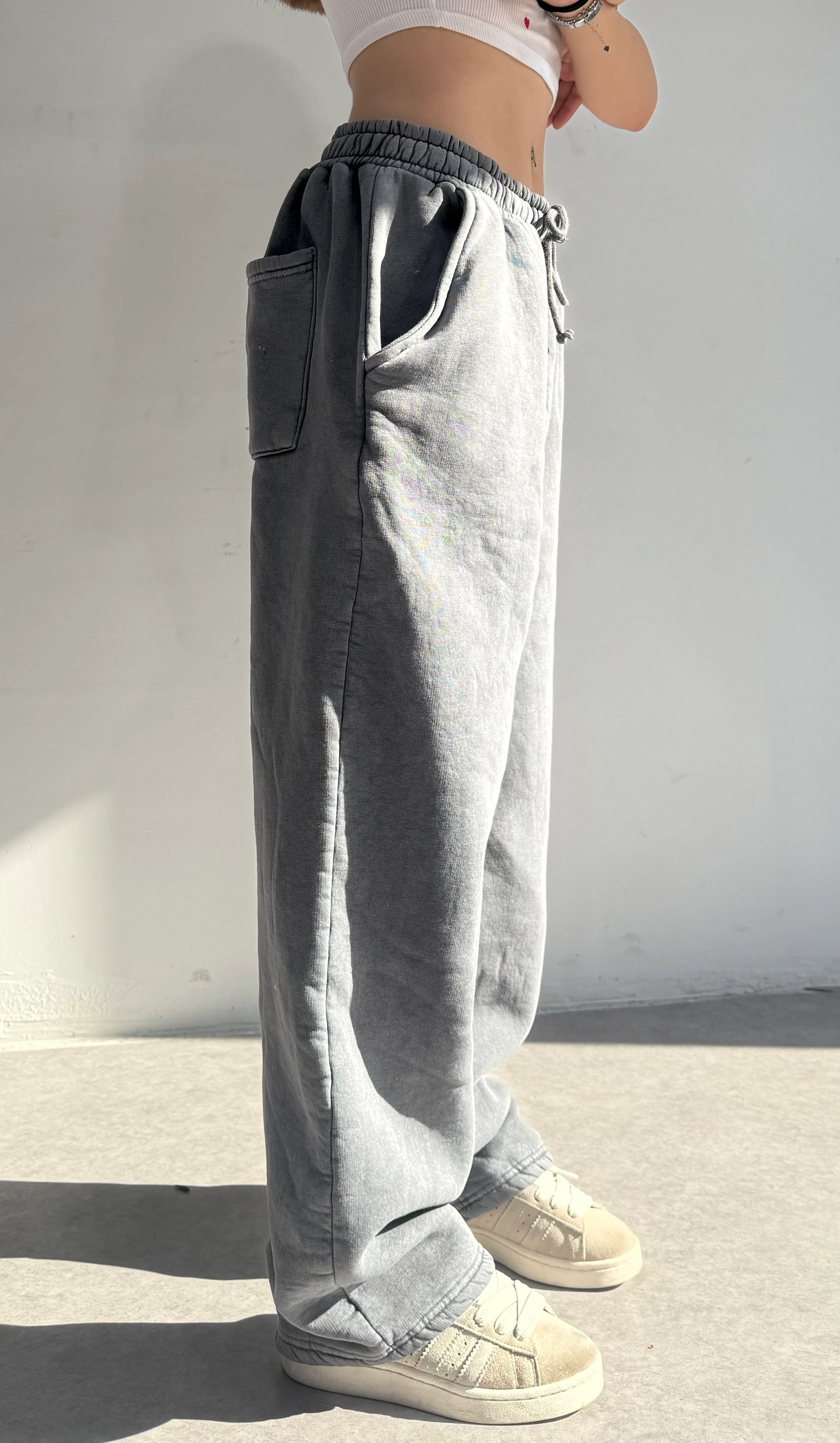 Yıkamalı Özel Kalıp Ektra Oversize Eşofman Altı