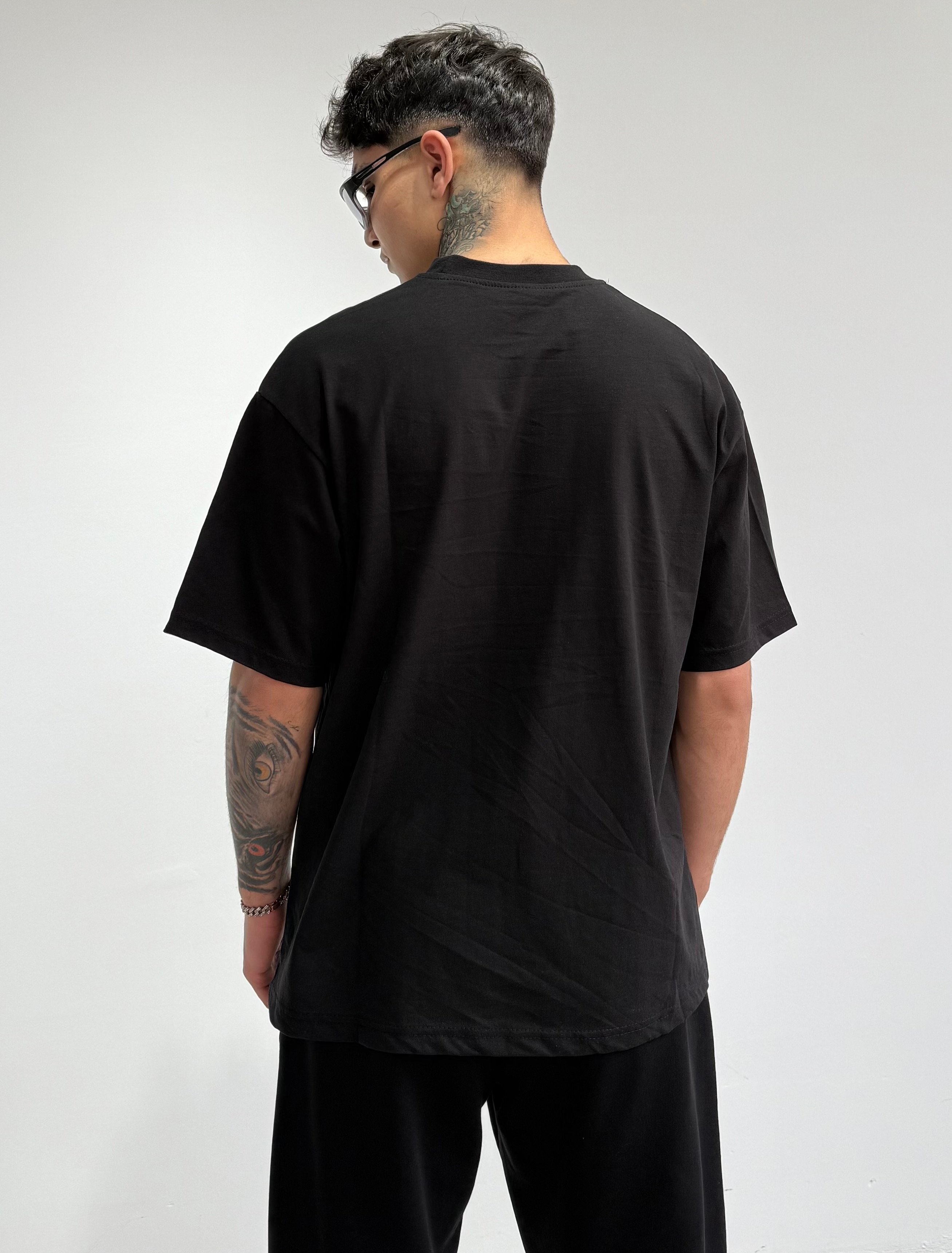 CHAOS Baskılı Oversize Tişört 