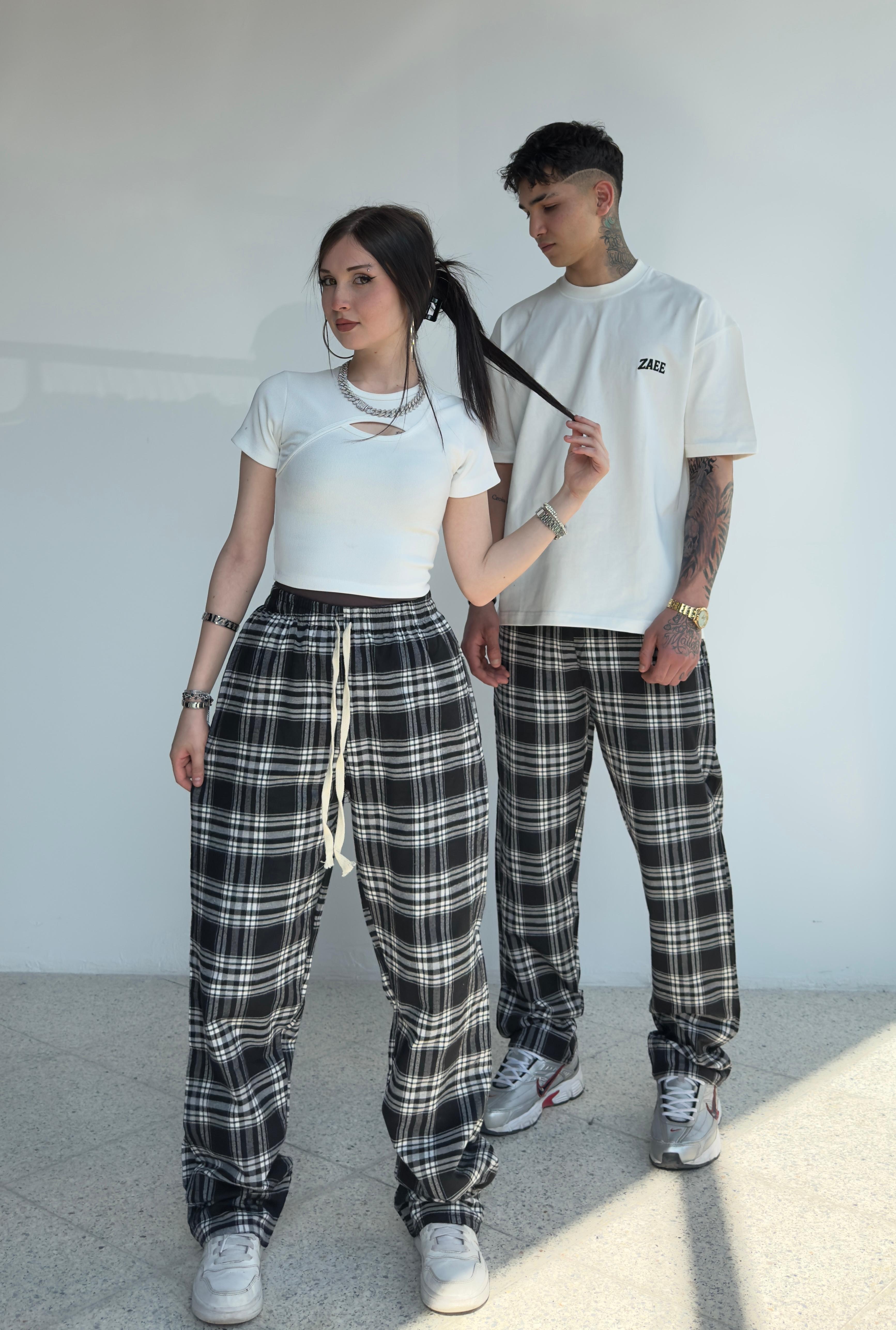 Yazlık İnce Kumaş Kareli Pijama Alt