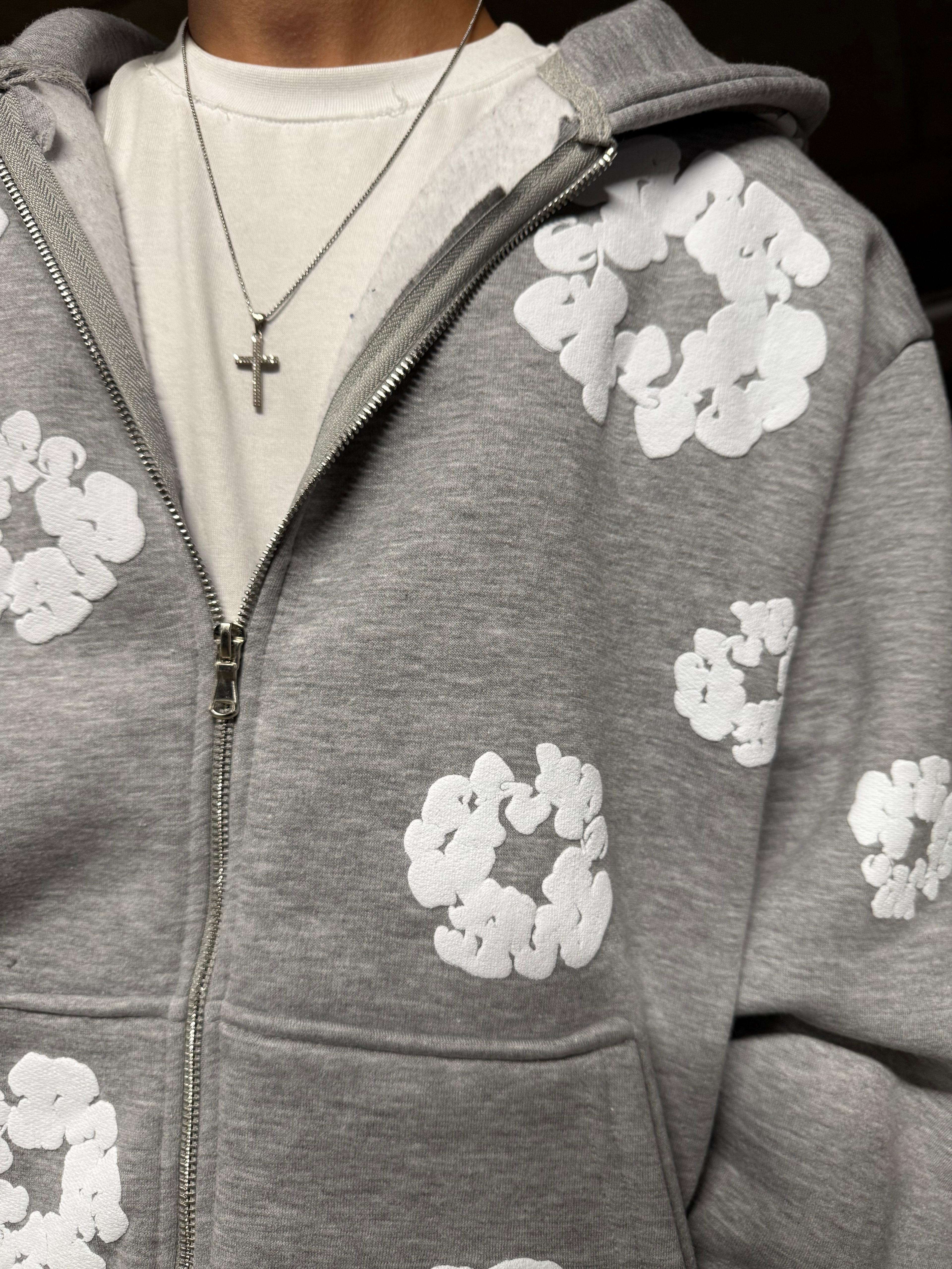 D. Tears Baskılı Oversize Zipp Hoodie