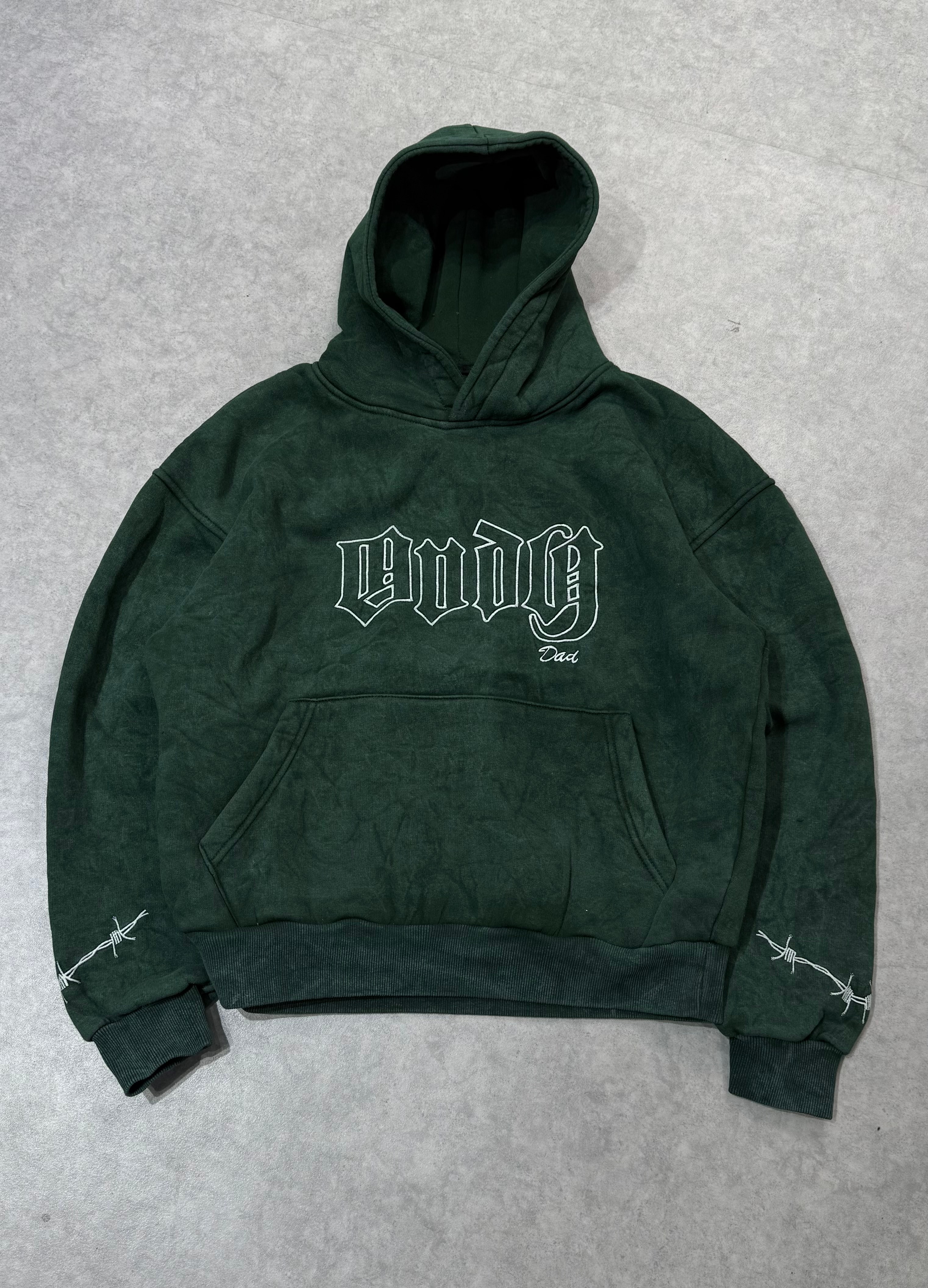 Acid Wash Andy Nakışlı Oversize Premium  - yeşil